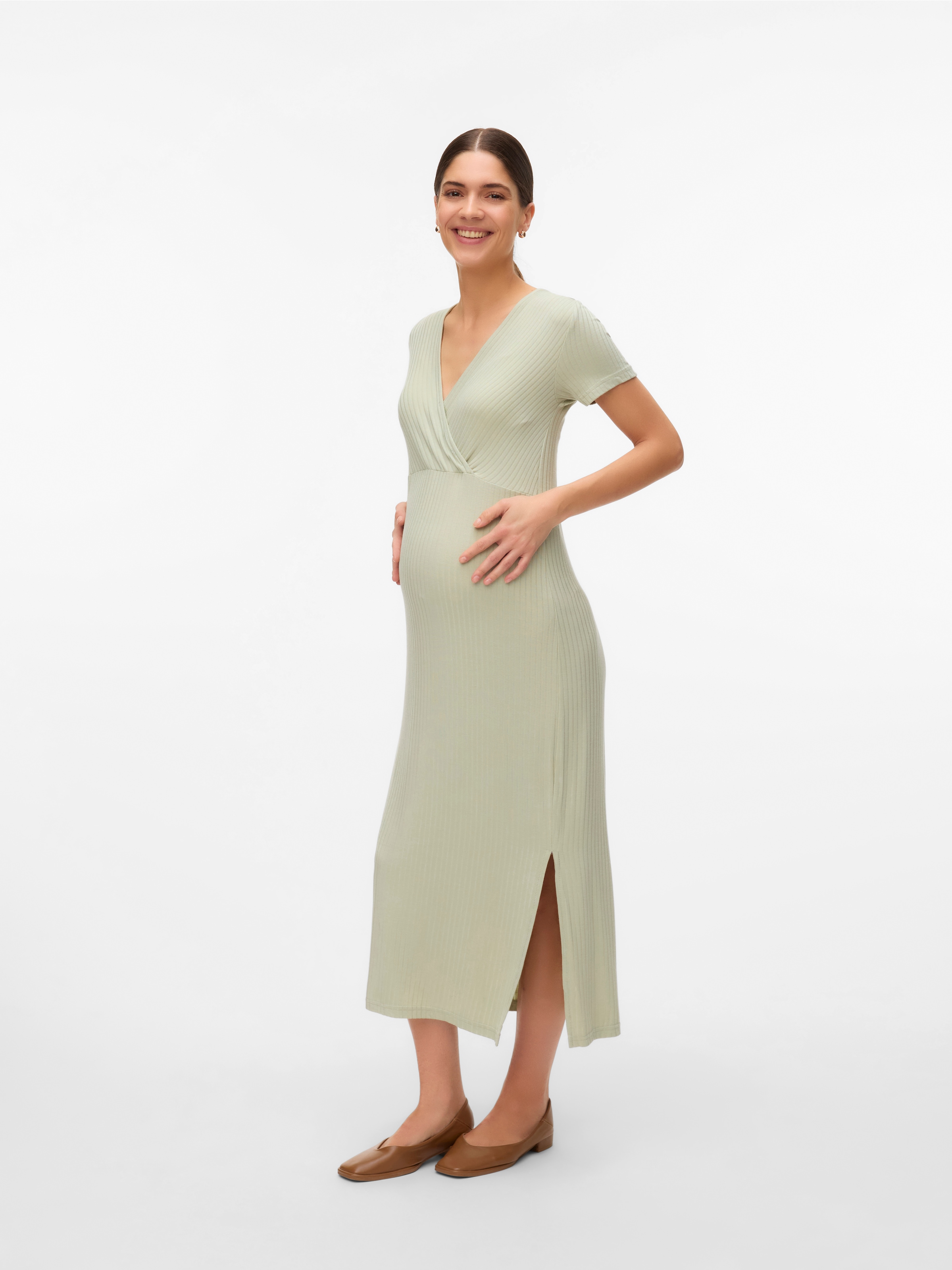 Mamalicious Jerseykleid »MLTRINITY TESS SS JRS MIDI DRESS 2F NOOS« Sommerkleid