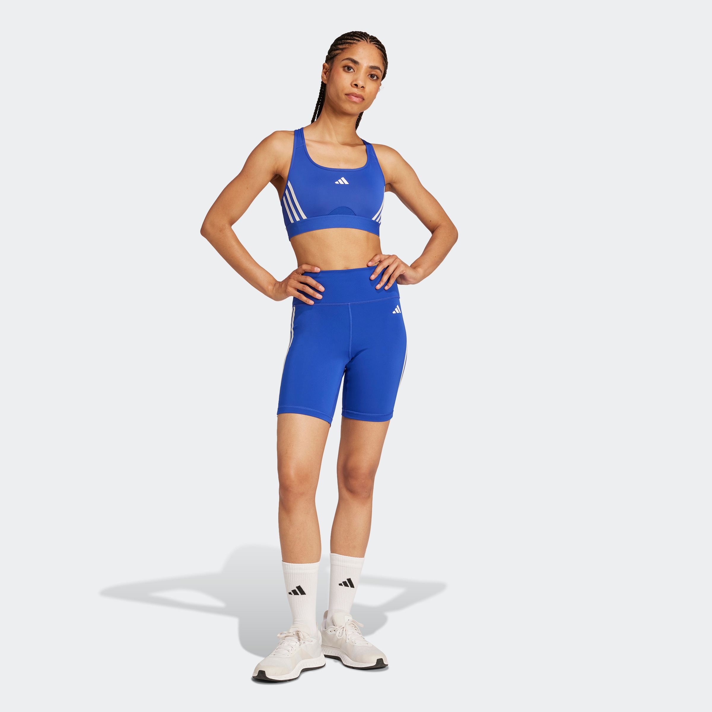 adidas Performance Shorts »TRAINING ESSENTIALS 3STREIFEN HIGHWAISTED KURZE«, (1 tlg.)