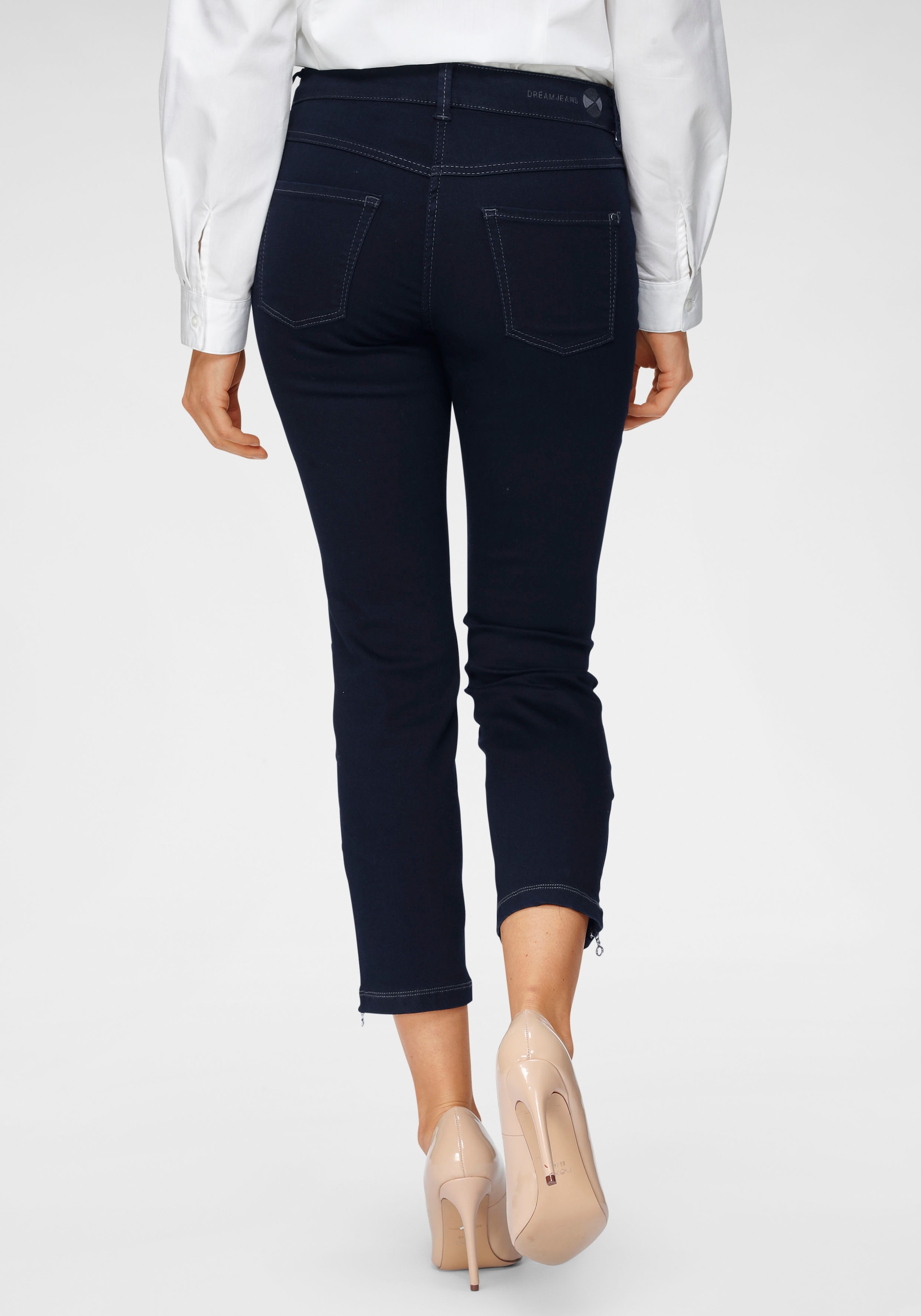MAC 7/8-Jeans »Dream Chic«, verkürzte Form mit Reissverschluss