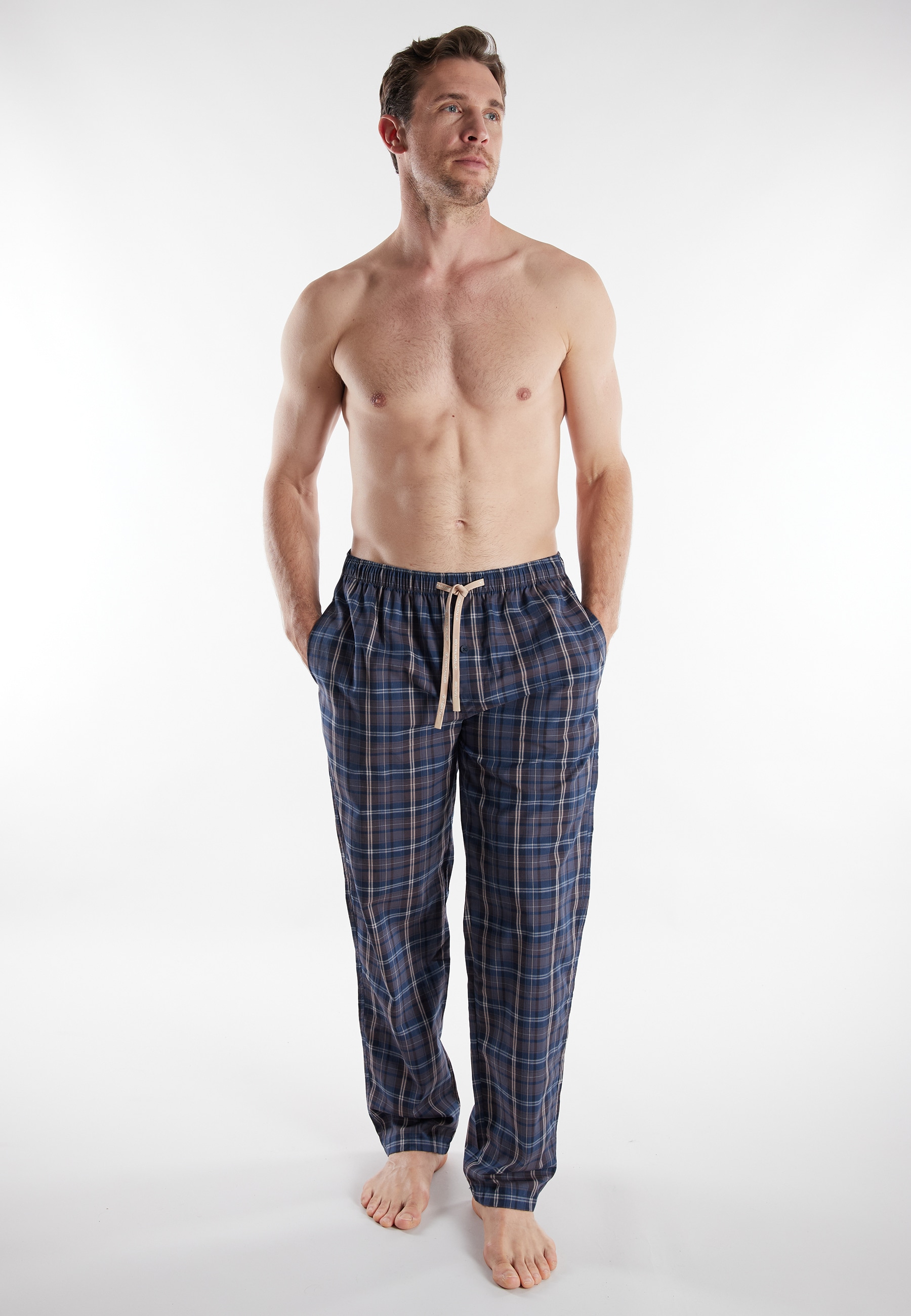 TOM TAILOR Pyjamahose »Milos« mit elastischem Bund, Kordelzug, kariert
