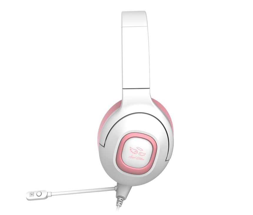 Sades Gaming-Headset »Shaman SA-724 Gaming Headset, weiss/pink, USB, kabelgebunden«, Mikrofon abnehmbar, Stereo, Over Ear, PC, PST, XBox, Nintendo Switch, VR, Phone