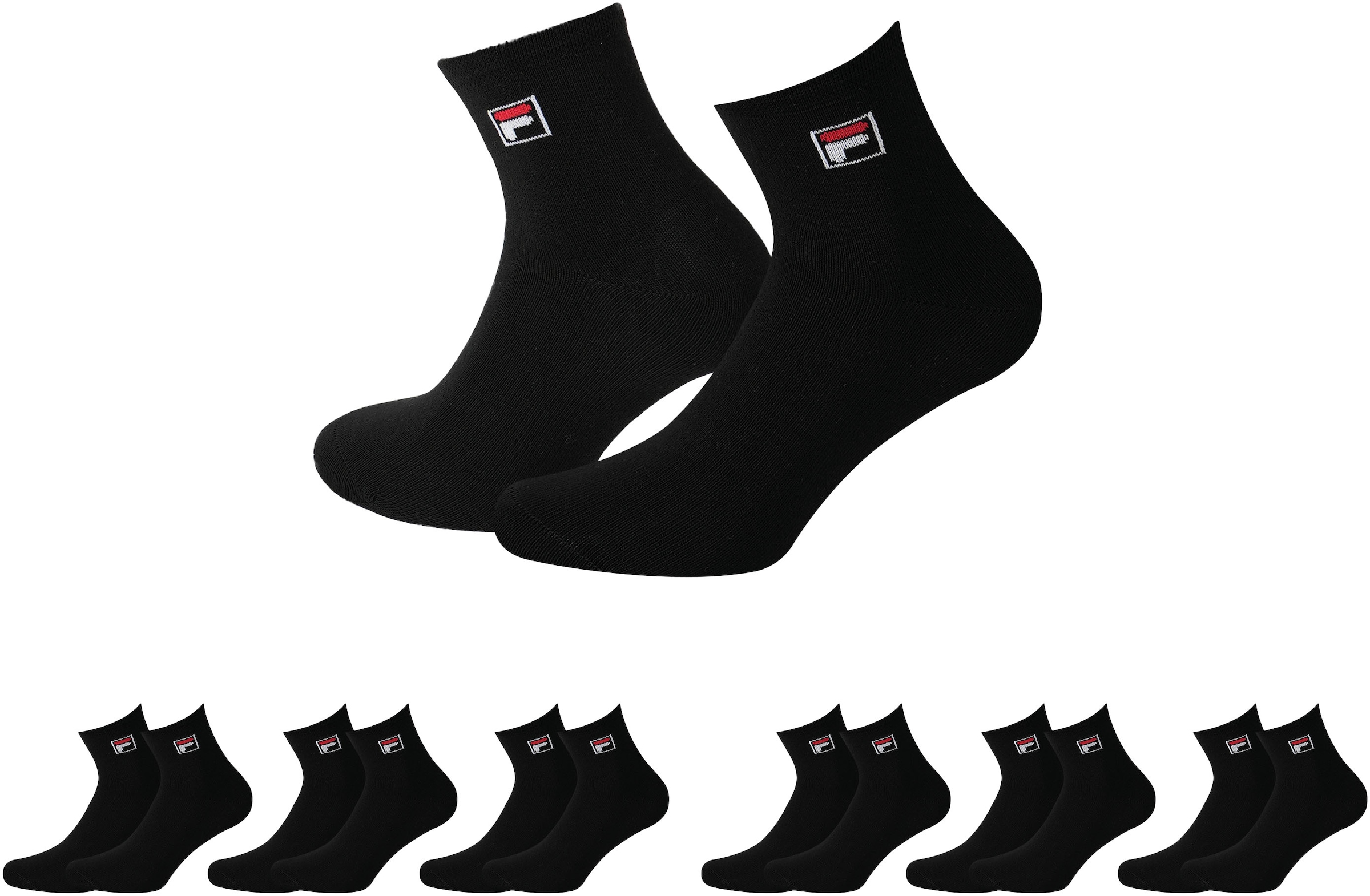 Fila Kurzsocken, (6er Pack), mit Logo-Schriftzug