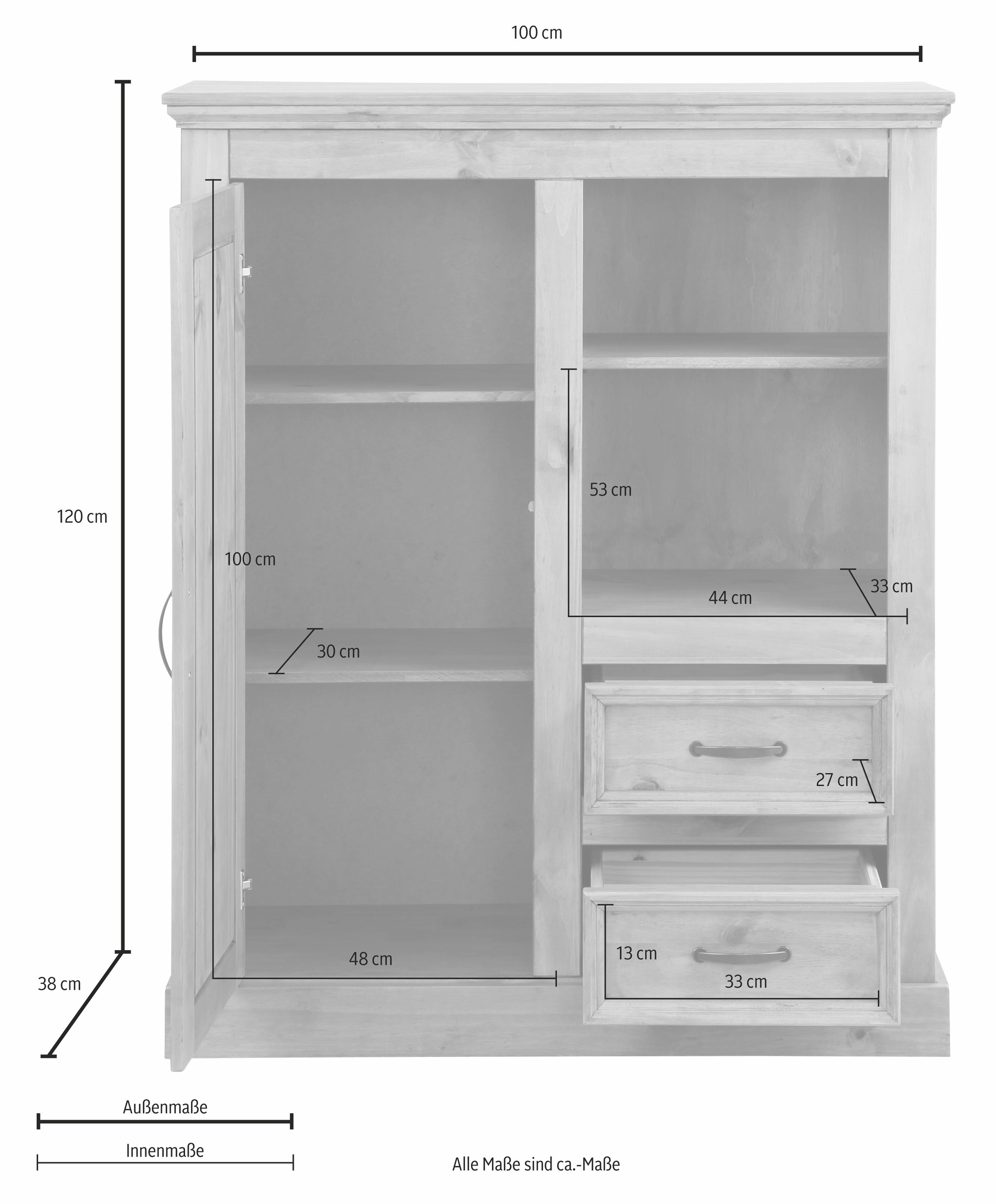 Home affaire Highboard »Selma«, Breite 100 cm