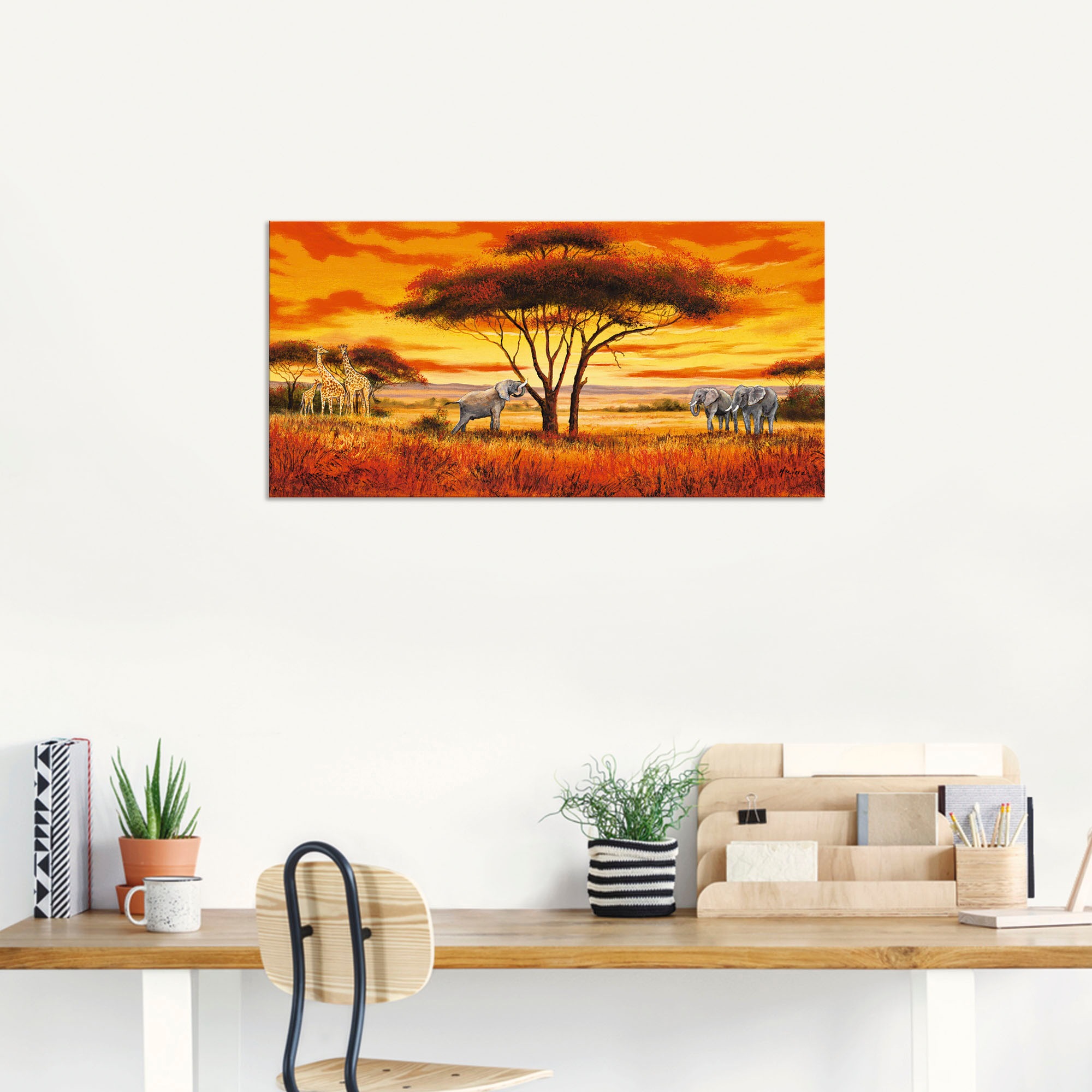 Artland Wandbild »Afrikanische Landschaft II«, Afrika, (1 St.), als Alubild, Outdoorbild, Leinwandbild, Wandaufkleber, versch. Grössen
