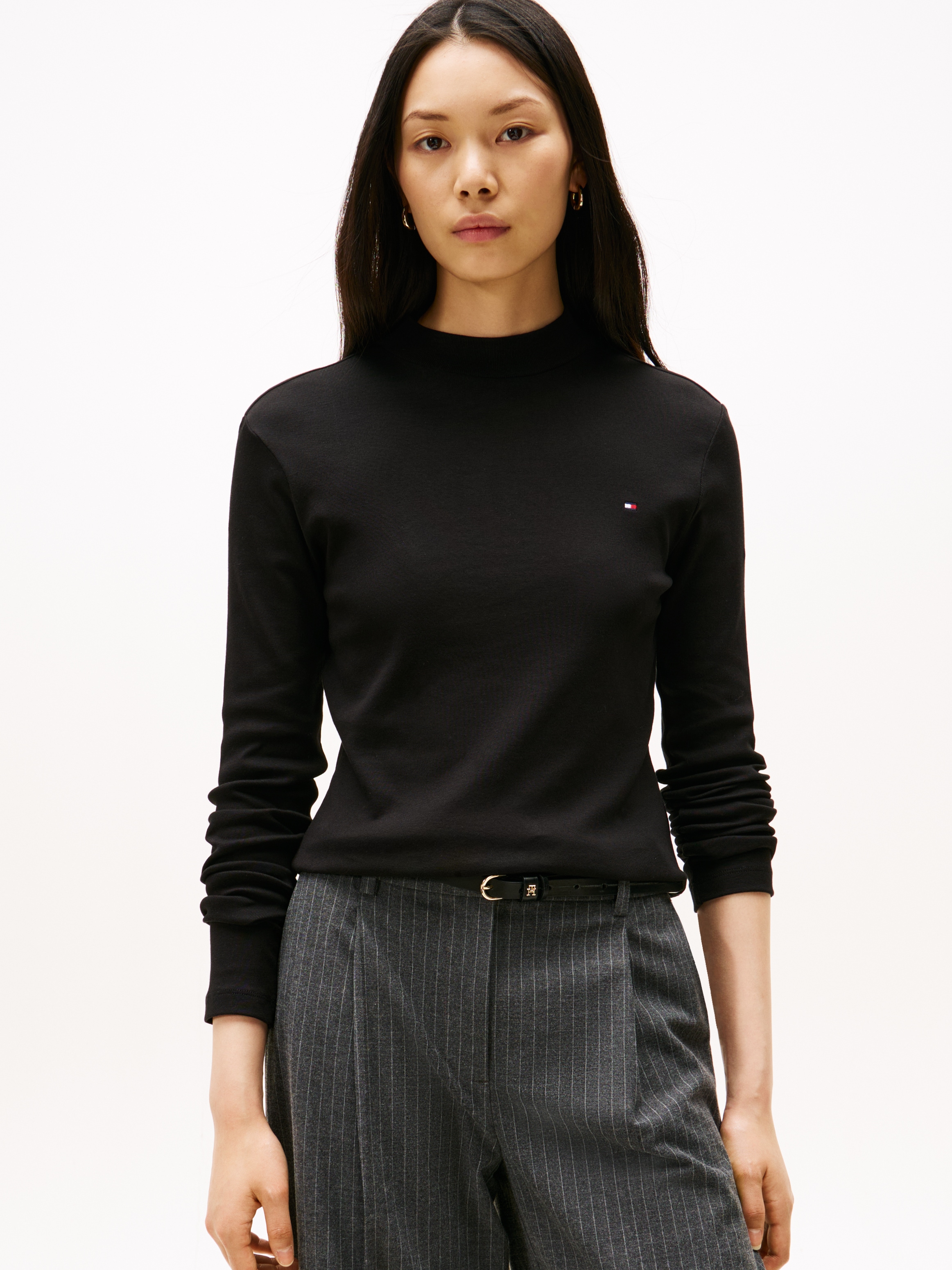 Tommy Hilfiger Langarmshirt "SLIM CODY MOCK-NK LS"