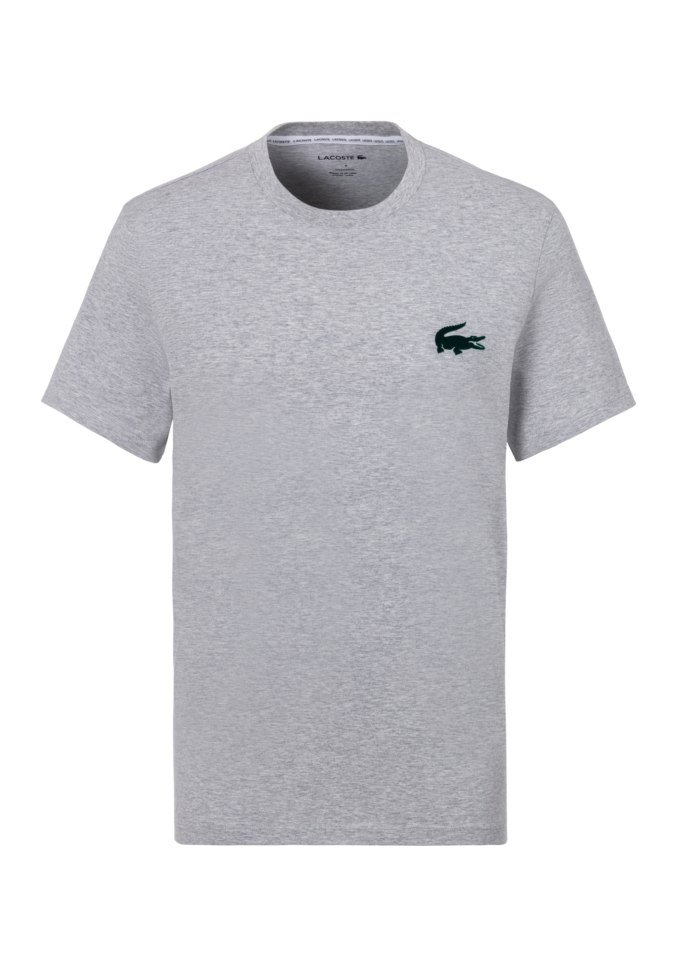 Lacoste T-Shirt, mit grossem Krokodillogo aus Samt