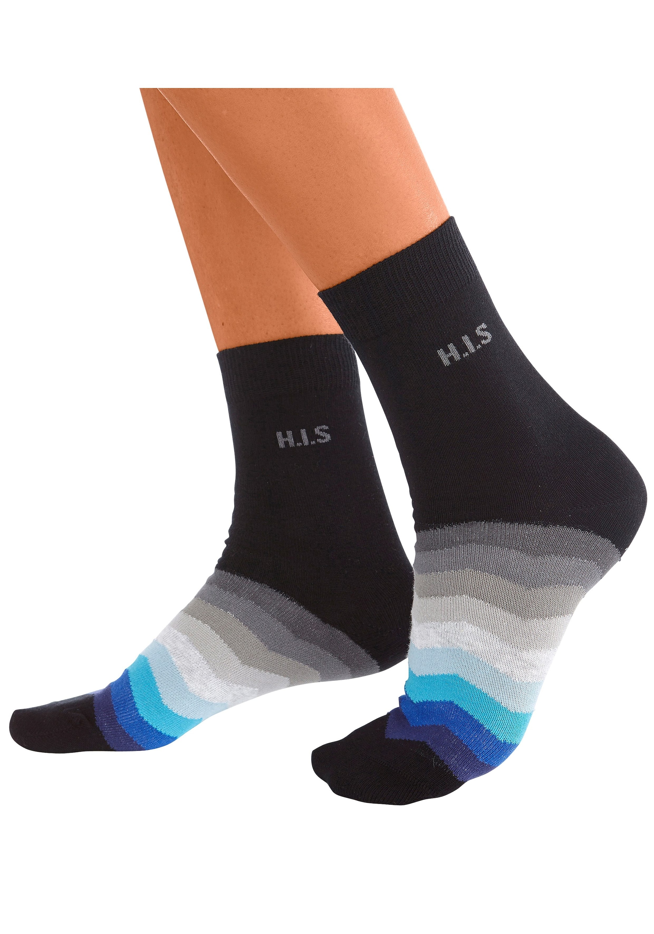 H.I.S Basicsocken, mit schwarzem bei Schweiz online Jelmoli-Versand kaufen 7 (Set, Paar), Schaft