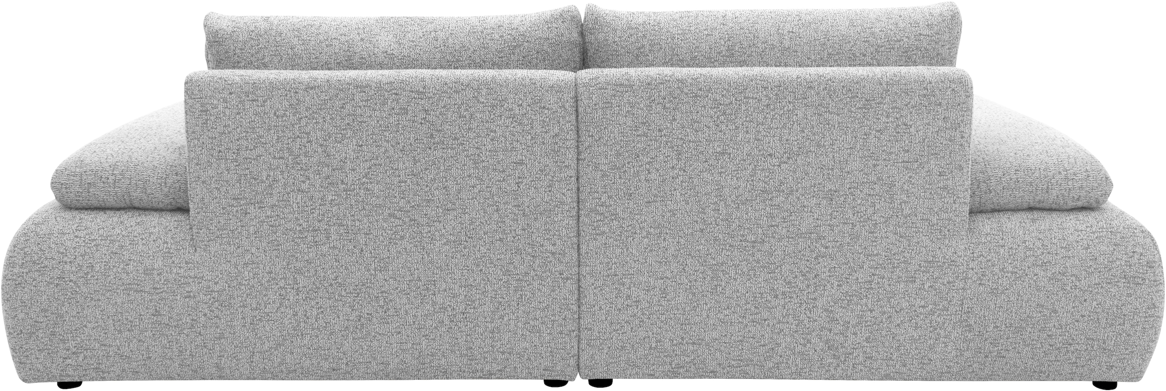 DOMO collection Big-Sofa »Évora Megasofa Breite 244 cm«, (2 St.), Federkern, inkl. Armlehnenverstellung, Struktur grob, silberfarben