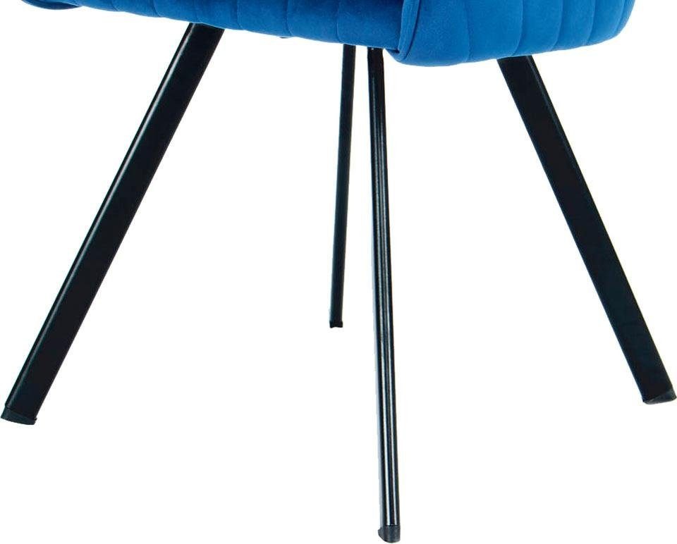 Kayoom Stuhl »Jodie 125 2er-Set, Sitzfläche mit Polsterung«, (Set), 2 St., samtweicher Bezug, bequem, einfarbiges Design