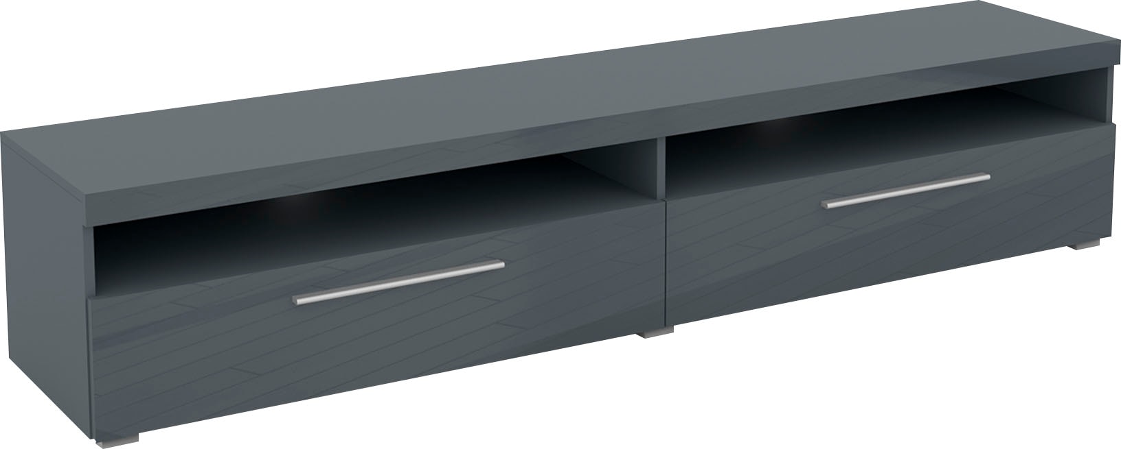 INOSIGN Lowboard »India,Breite 200 cm, stilvolle Fernsehschrank mit offenen Fächern«, TV-Board ohne Beleuchtung, TV-Kommode mit viel Stauraum