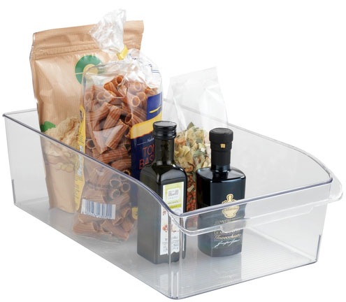 WENKO Organizer "L" für Vorräte, passend für Küchenschrank und -regal, PET, transparent