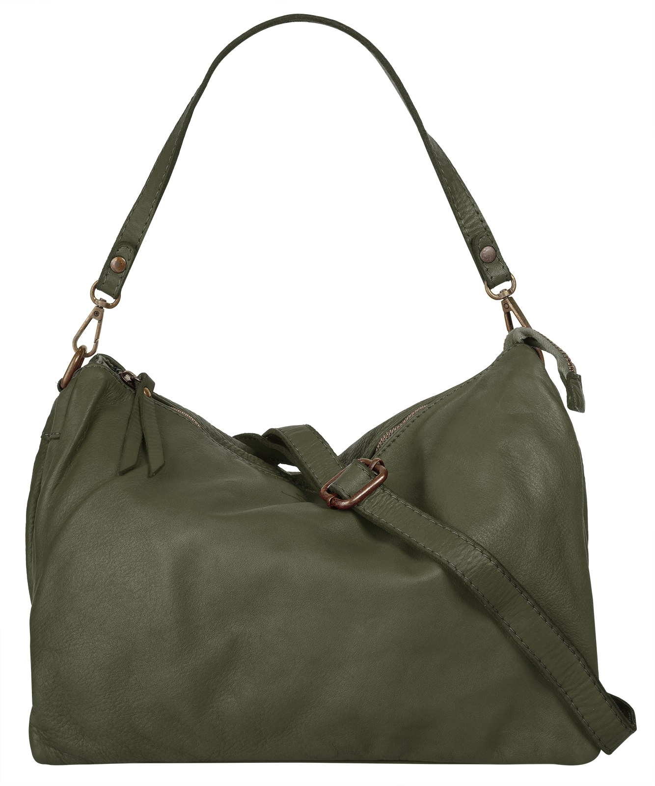 Samantha Look Umhängetasche echt Leder, Made in Italy