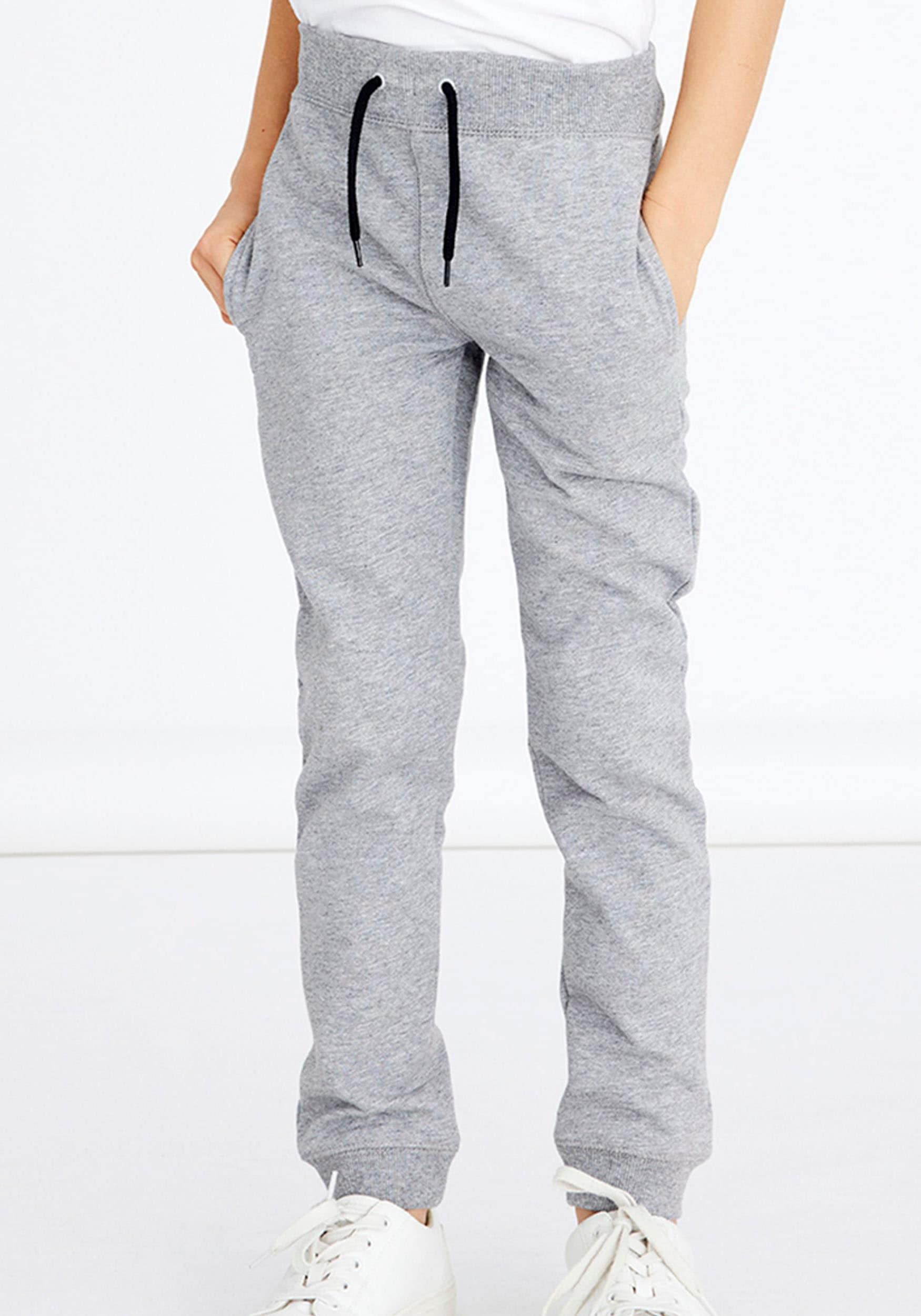 Name It Sweathose »NKMSWEAT – Jogger mit verstellbarem Bund und Rippbündchen« unifarben, casual, regular fit, angeraute Sweatware