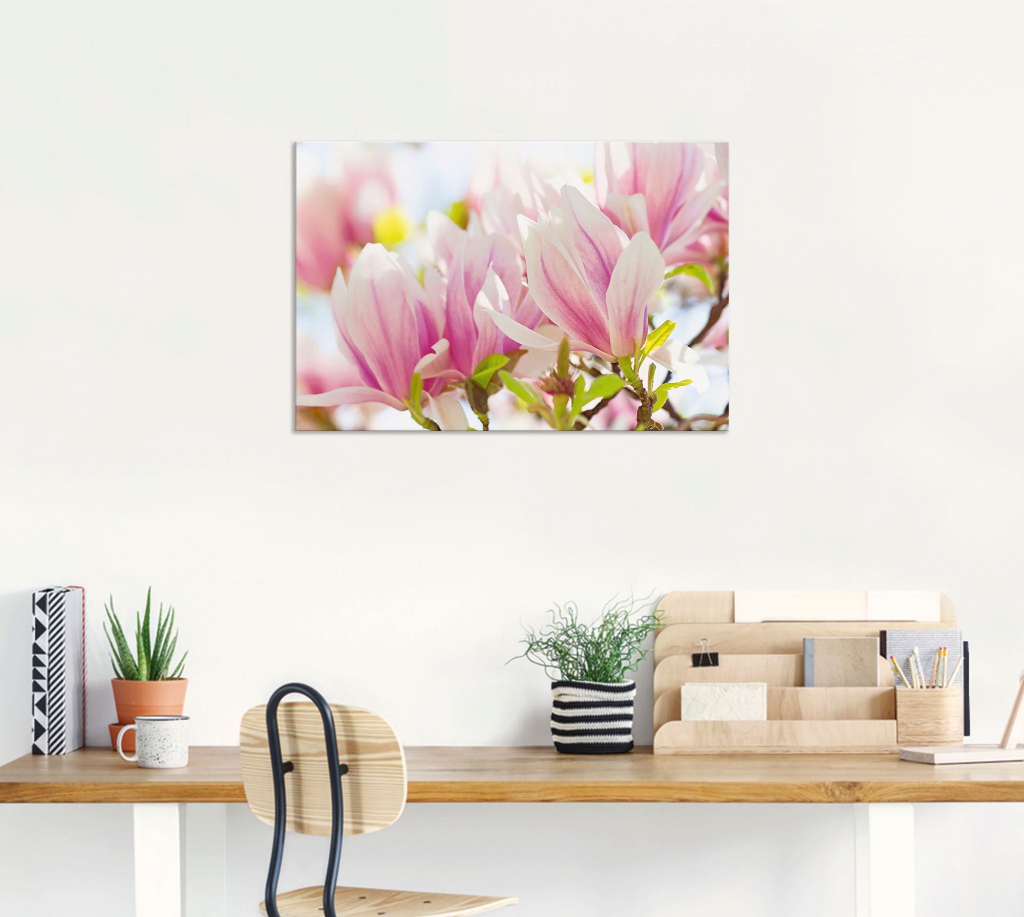 Artland Wandbild »Leuchtende Magnolien«, Blumen, (1 St.), als Alubild, Leinwandbild, Wandaufkleber oder Poster in versch. Grössen