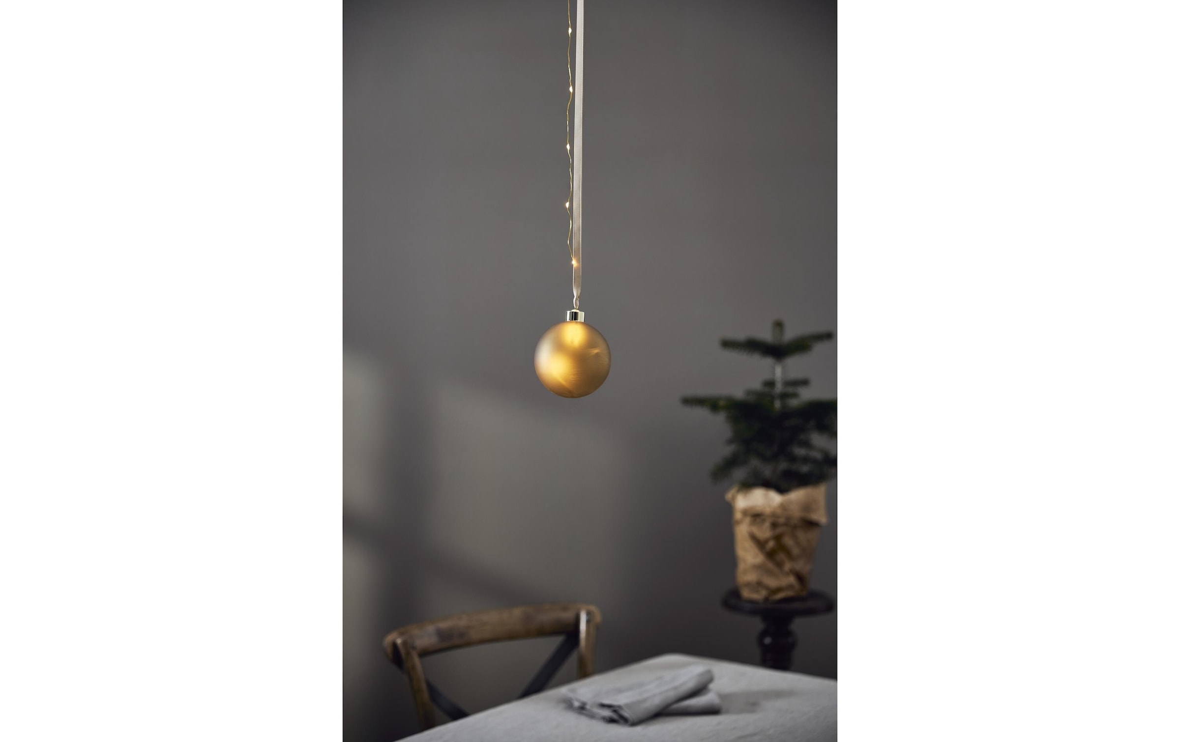 STAR TRADING Weihnachtsbaumkugel »Kugel Bliss, 10 cm, Goldfarben«