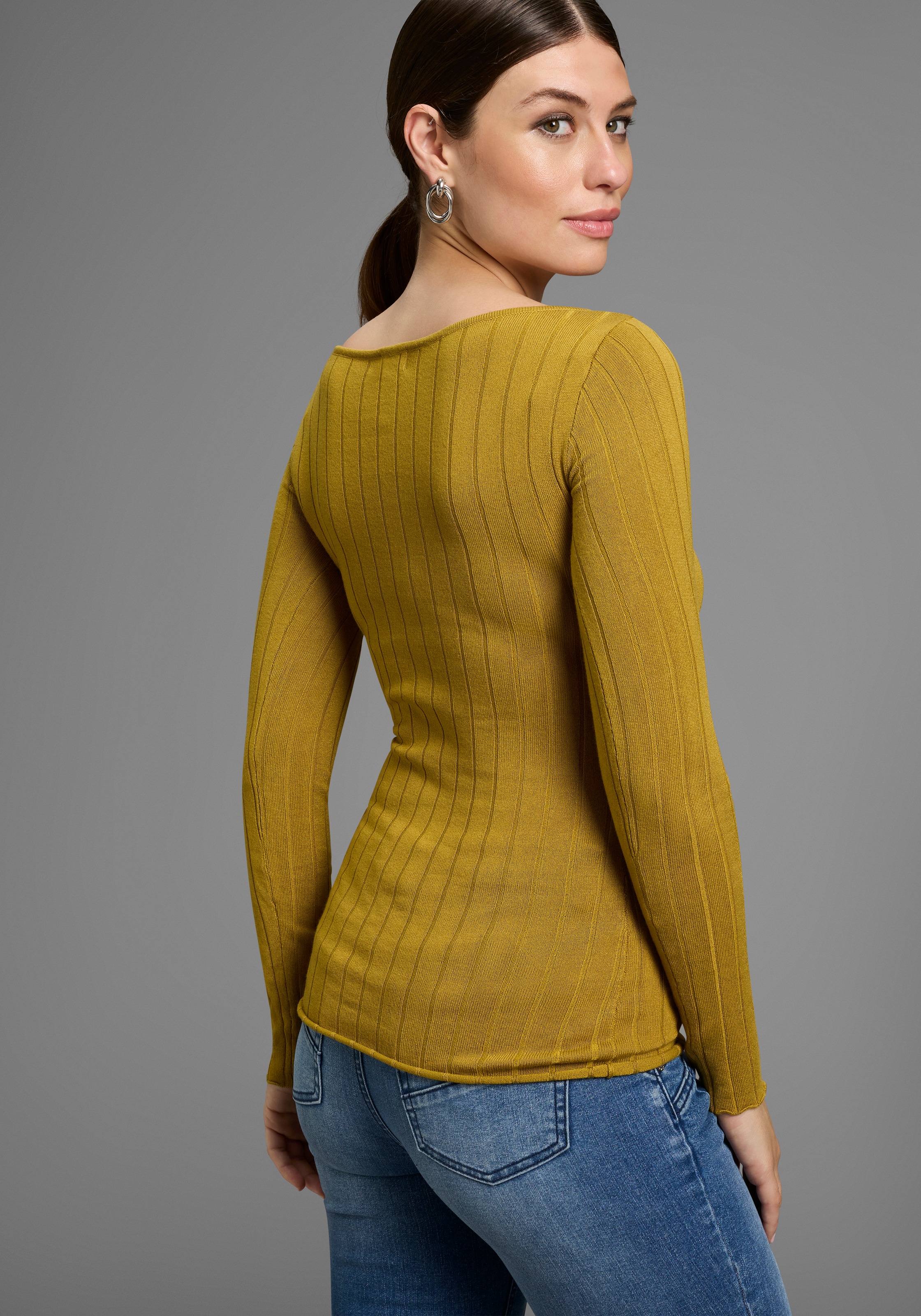 Bruno Banani Strickpullover, mit tollem, geflochtenem Detail - NEUE KOLLKETION