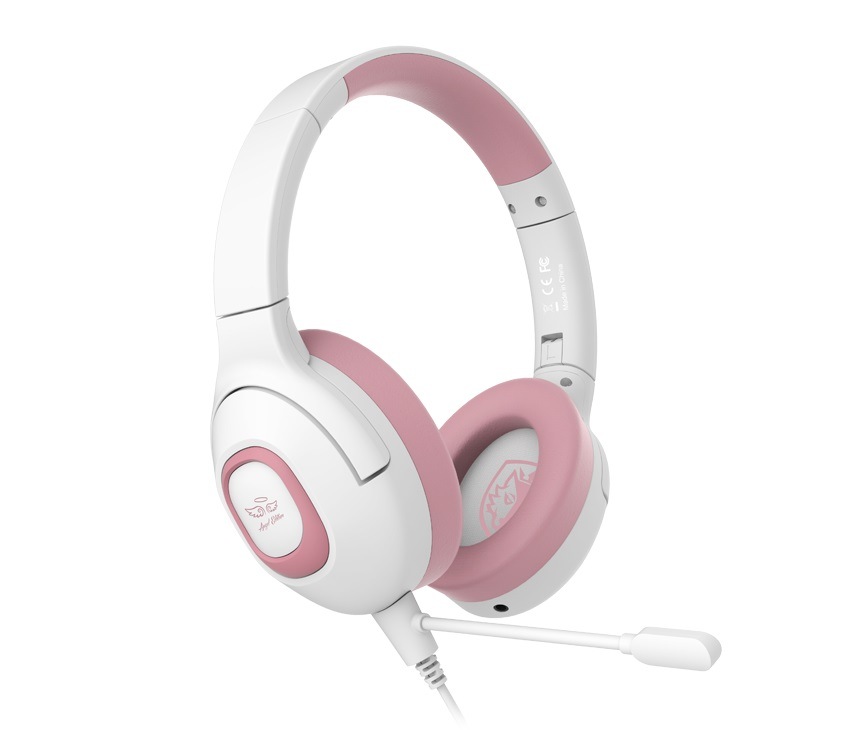 Sades Gaming-Headset »Shaman SA-724 Gaming Headset, weiss/pink, USB, kabelgebunden«, Mikrofon abnehmbar, Stereo, Over Ear, PC, PST, XBox, Nintendo Switch, VR, Phone