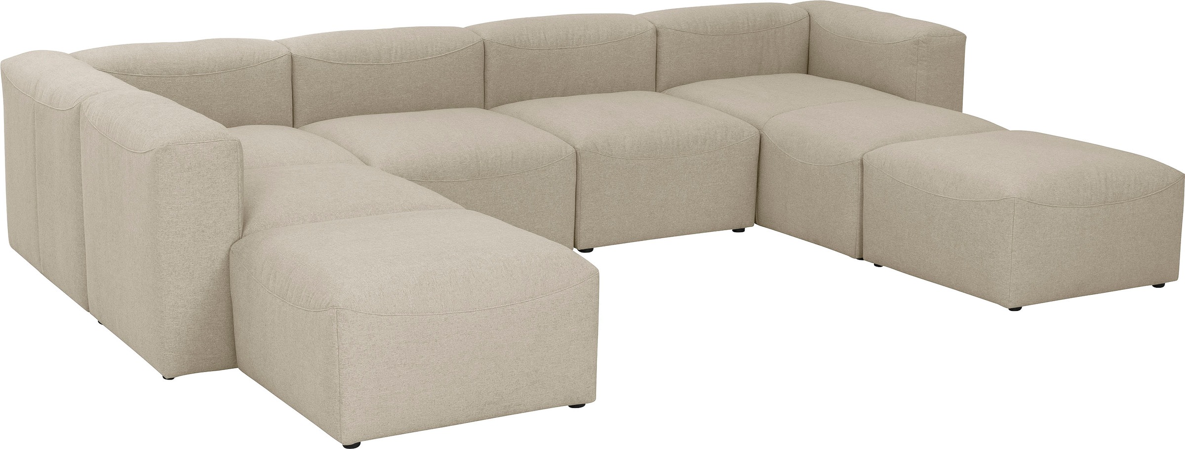 Max Winzer® Wohnlandschaft »Lena«, (Spar-Set, 7 St.), Sofa-Set 01 aus 7 Sitz-Elementen, individuell kombinierbar