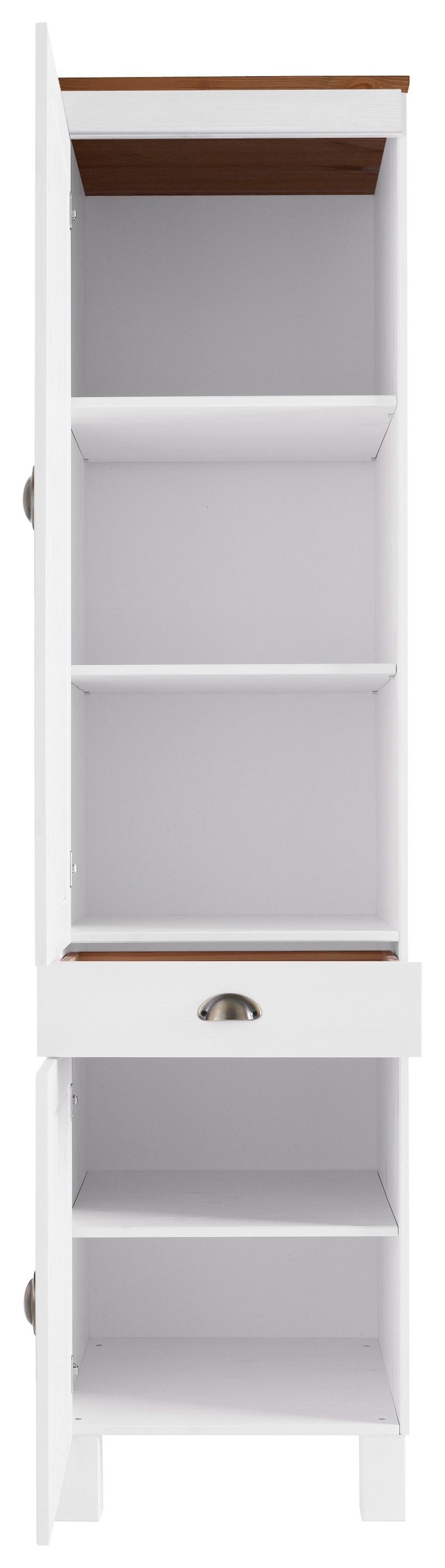 Home affaire Hochschrank »Oslo«, 50 cm breit, in 2 Tiefen, 2 Türen, 1  Schublade, aus massiver Kiefer online kaufen | Jelmoli-Versand