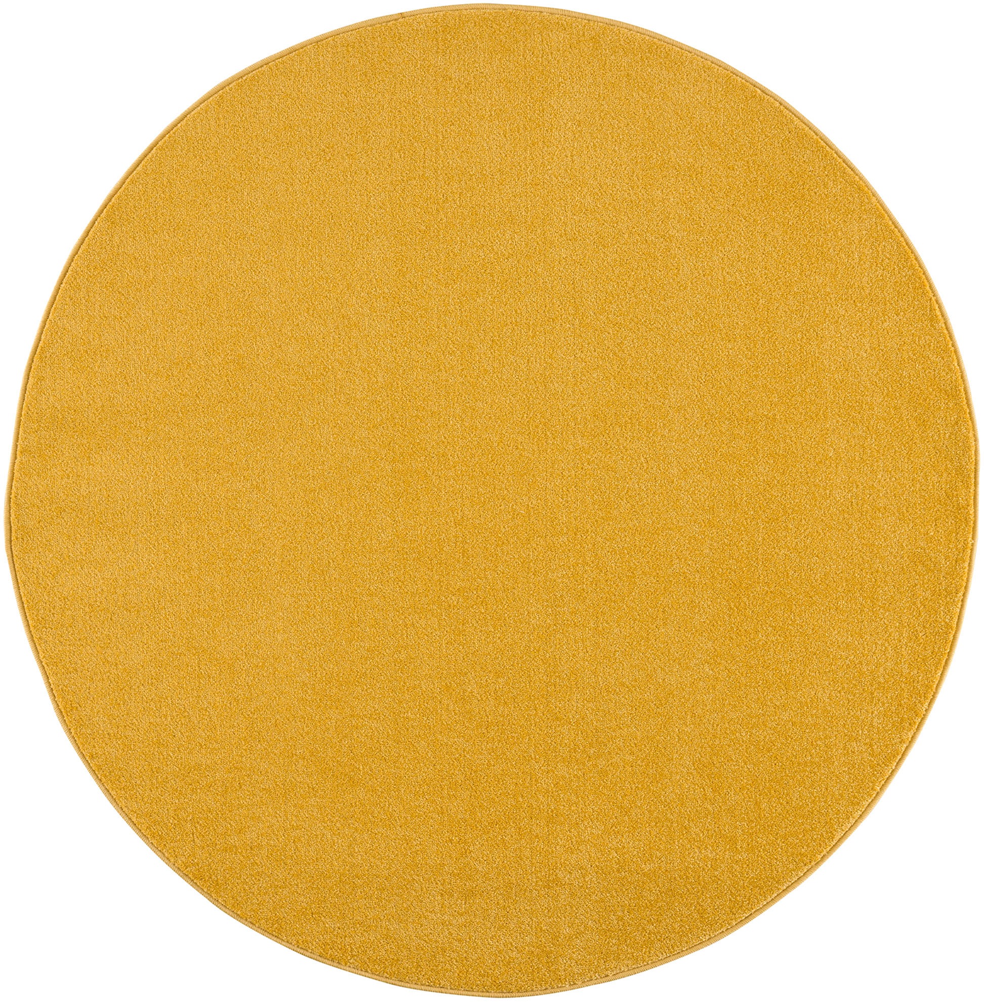Sanat Teppich "UNI, auch als Läufer und Rund" rund 13 mm Höhe robuster Kurzflorteppich, grosse Farbauswahl, Wohnzimmer, alle Räume