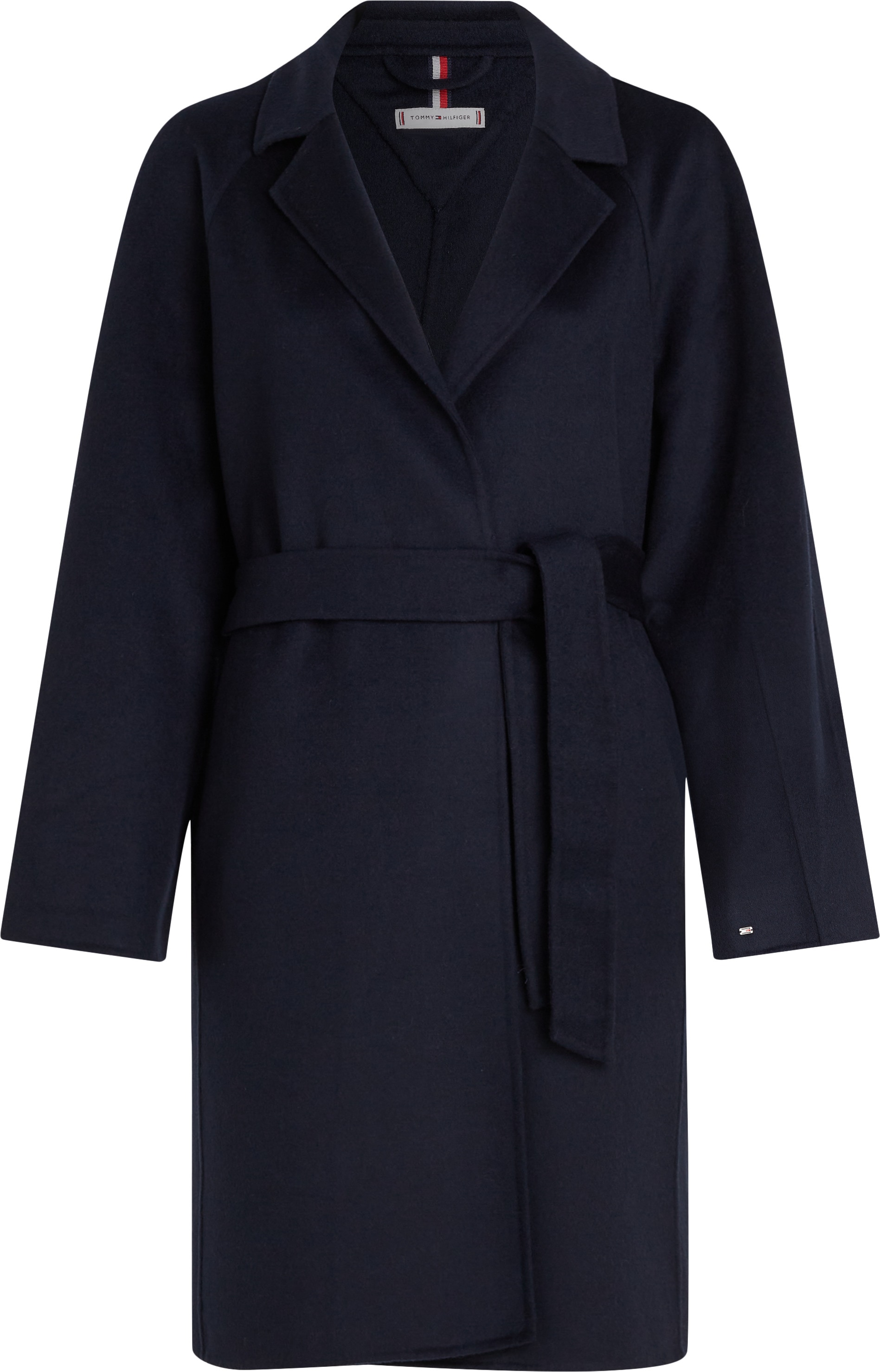 Tommy Hilfiger Kurzmantel »REG DF WOOL BELTED COAT«, mit Gürtel