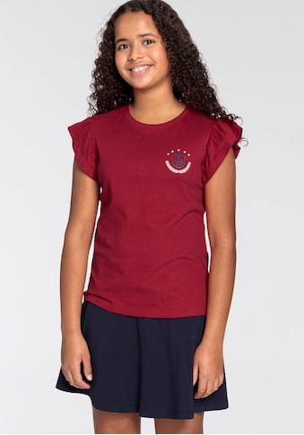 T-Shirt »für Mädchen«, mit Rüschen