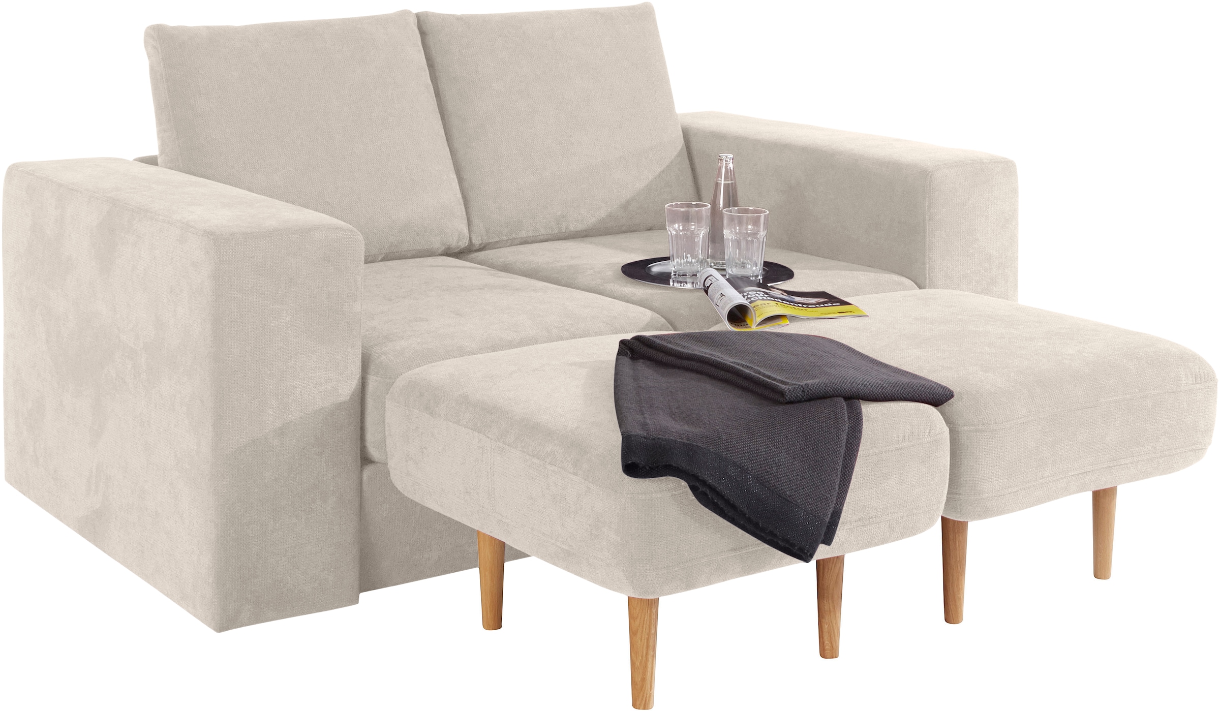 LOOKS by Wolfgang Joop 2-Sitzer »Looksv«, Verwandlungssofa: aus Sofa wird Sofa mit 2 Hockern