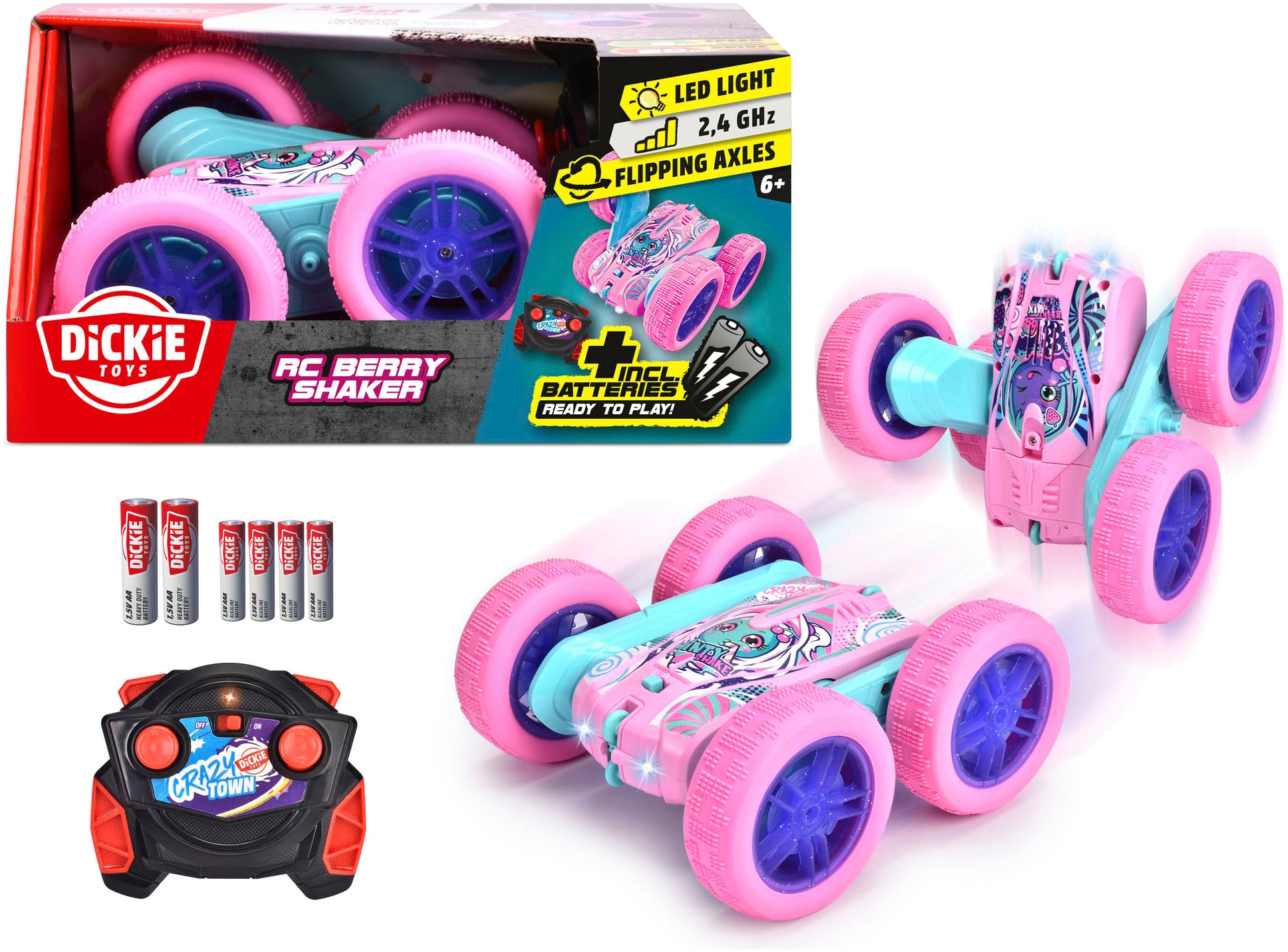 Dickie Toys RC-Auto »RC Berry Shaker, 2,4 GHz«, mit Rotations- u. Flip-Funktion