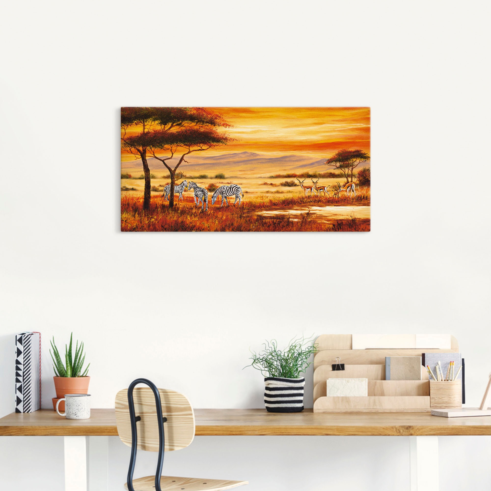 Artland Wandbild »Afrikanische Landschaft I«, Afrika, (1 St.), als Leinwandbild, Poster, Wandaufkleber in verschied. Grössen
