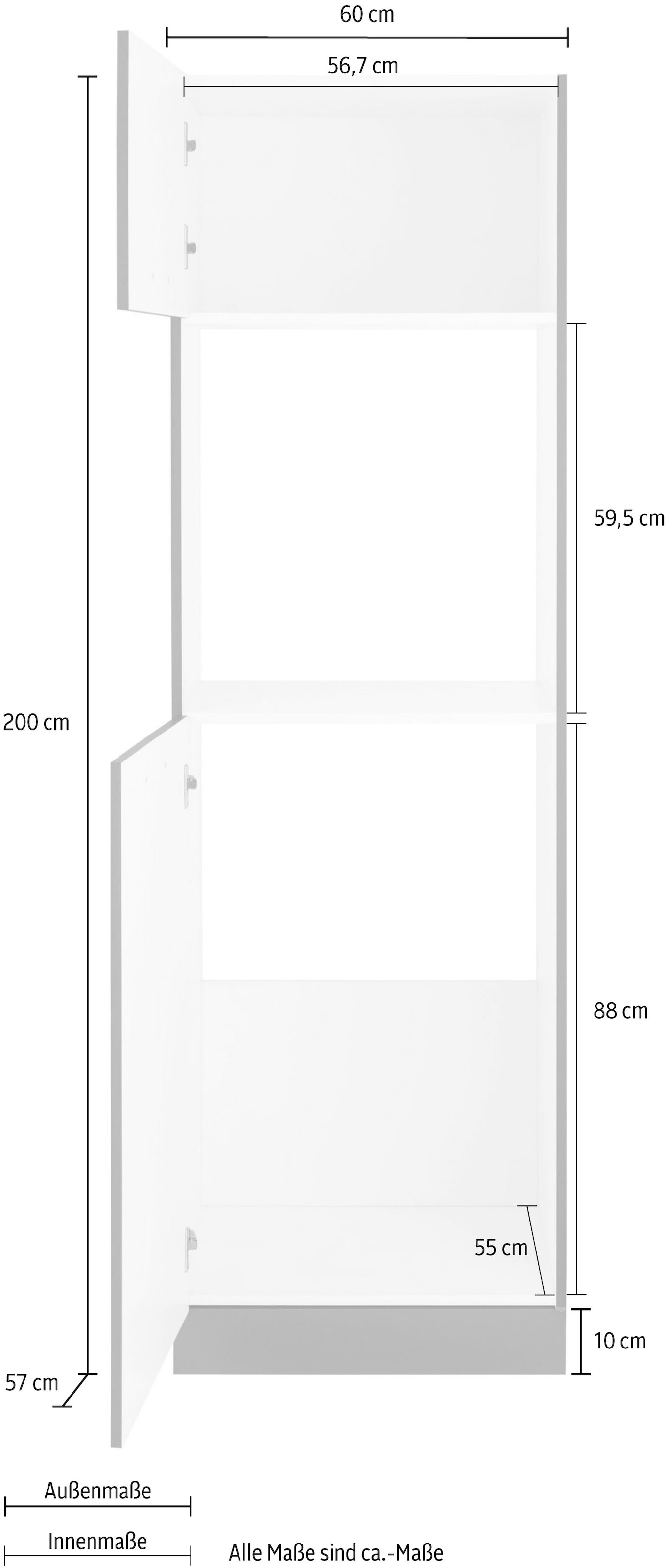 wiho Küchen Backofen/Kühlumbauschrank »Esbo«, 60 cm breit