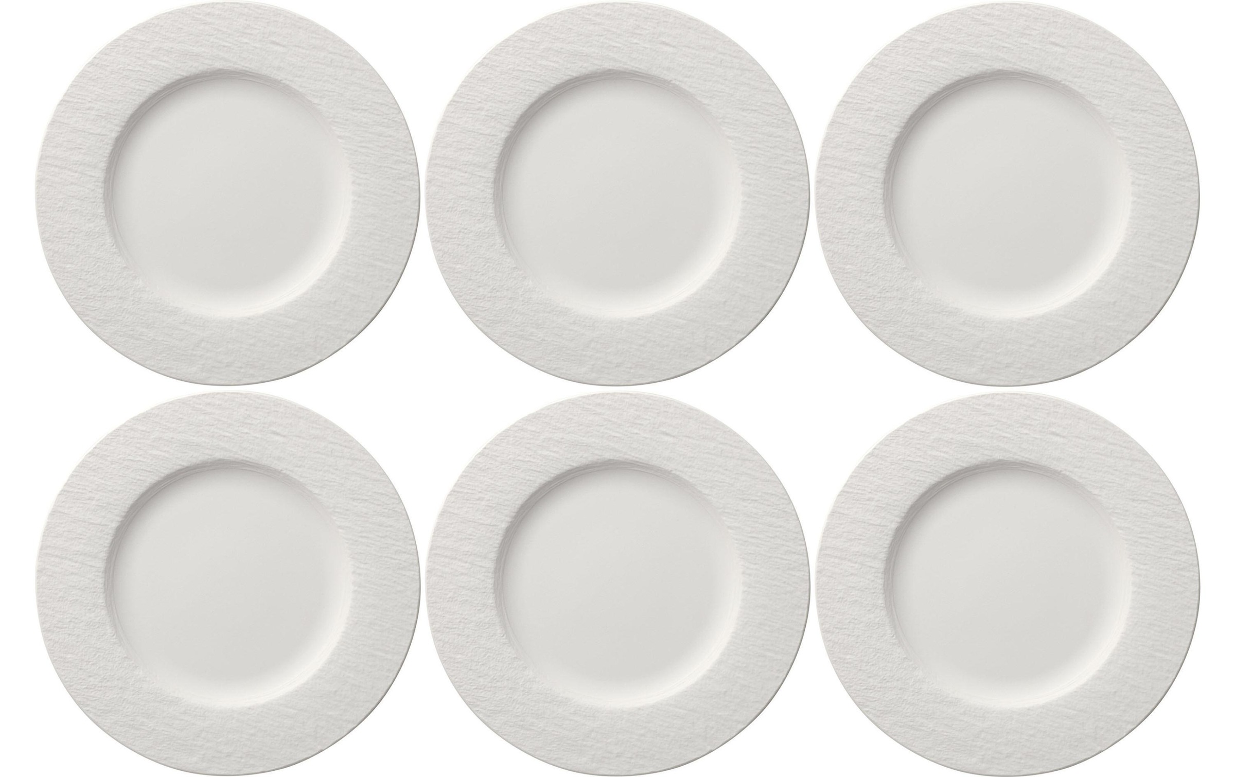 Villeroy & Boch Speiseteller "Manufacture Rock Ø 27 cm 6 Stück, Weiss"