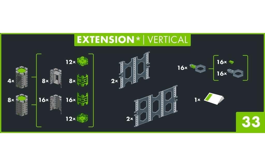 Ravensburger Kugelbahn »PRO Extension Vertical«, (33 tlg.)