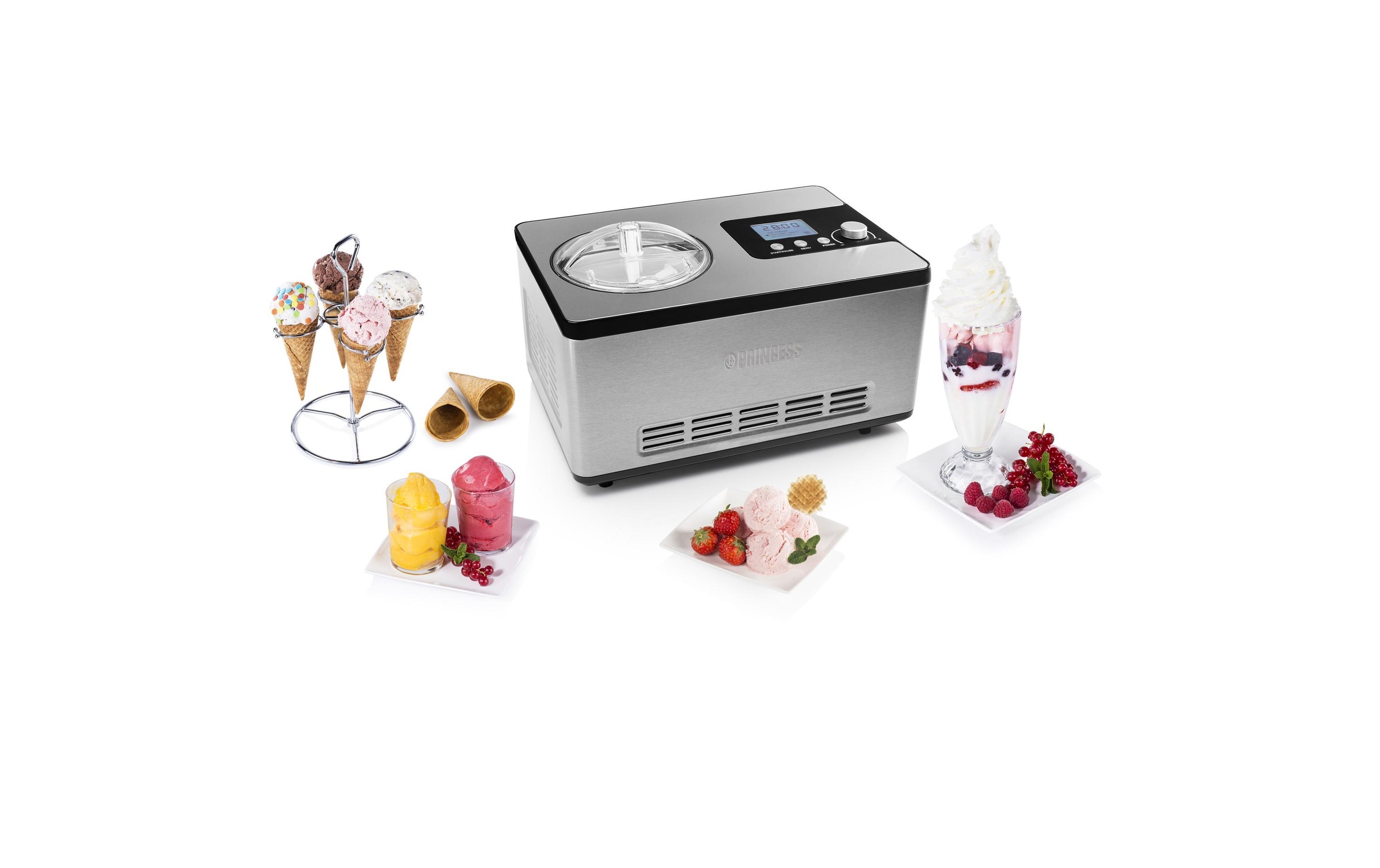 PRINCESS Eismaschine »Princess, »2 l««, 1 l, 180 W, Geeignet für: Frozen Yoghurt, Glace, Softeis, Sorbet