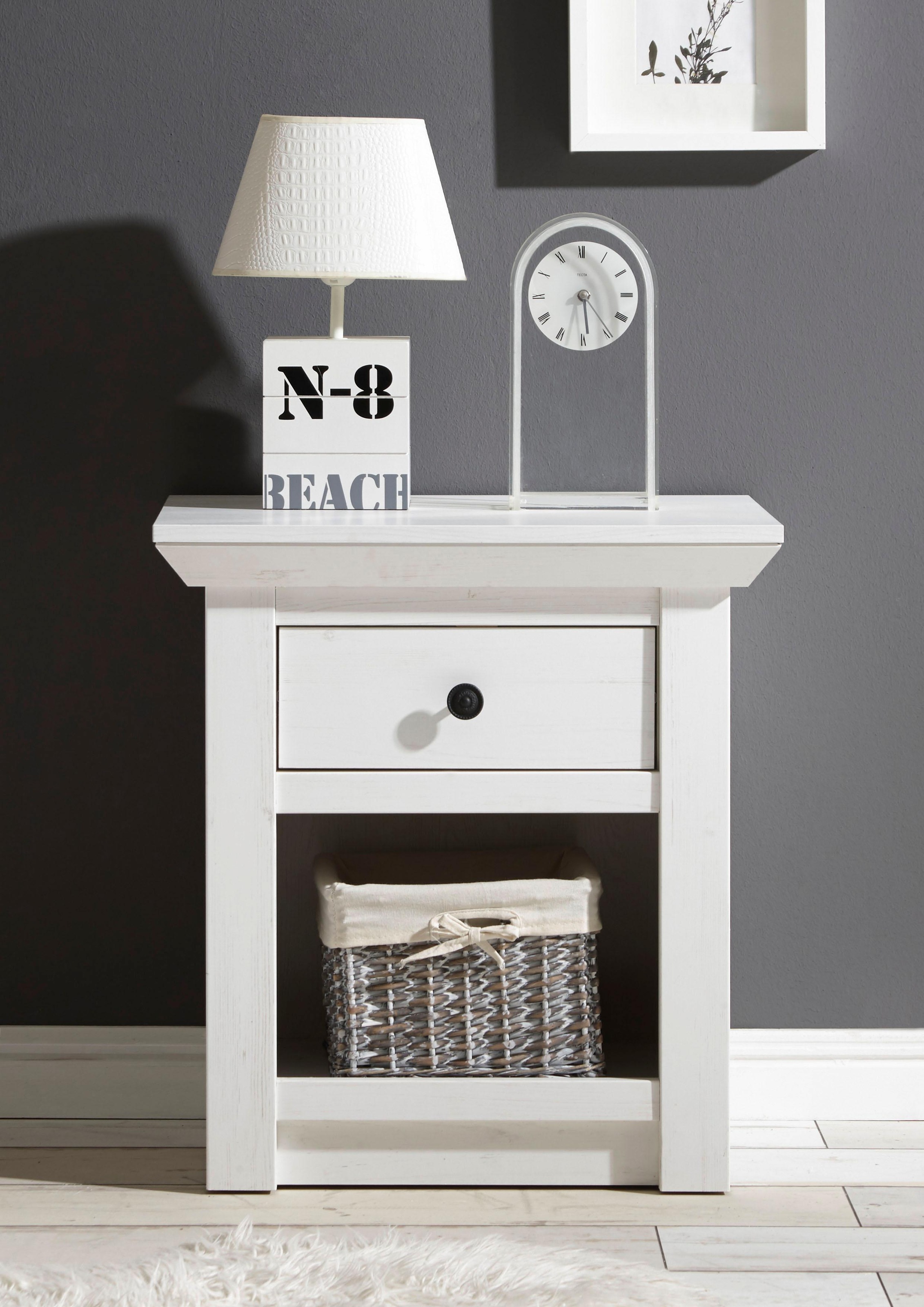 Home affaire Nachtkonsole "California" mit offenem Fach und Schubladen, Breite 59 cm