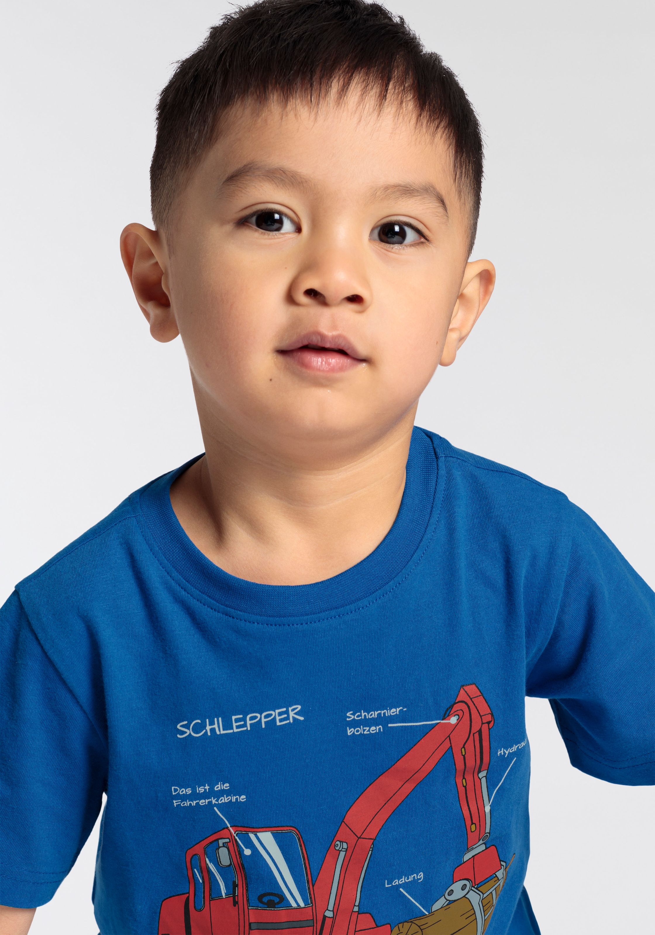 KIDSWORLD T-Shirt »für kleine Jungen«, Kurzarm, Basic-Passform, bedruckt mit Statements/Sprüchen