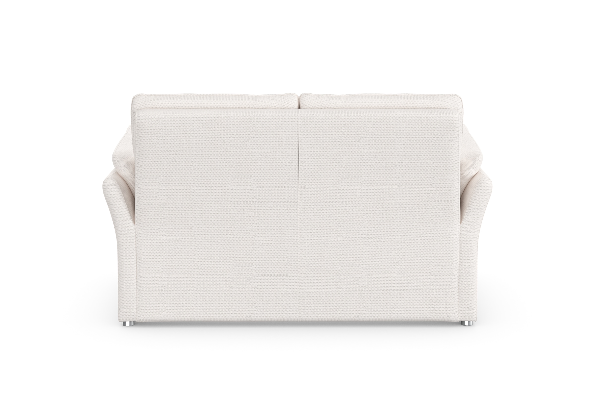 DOMO collection 2-Sitzer »Pina, schmale Armlehnen, mit Federkern, kompakt & elegant«, Hoher Sitzkomfort, Microfaser hochflorig, creme, Breite 159 cm