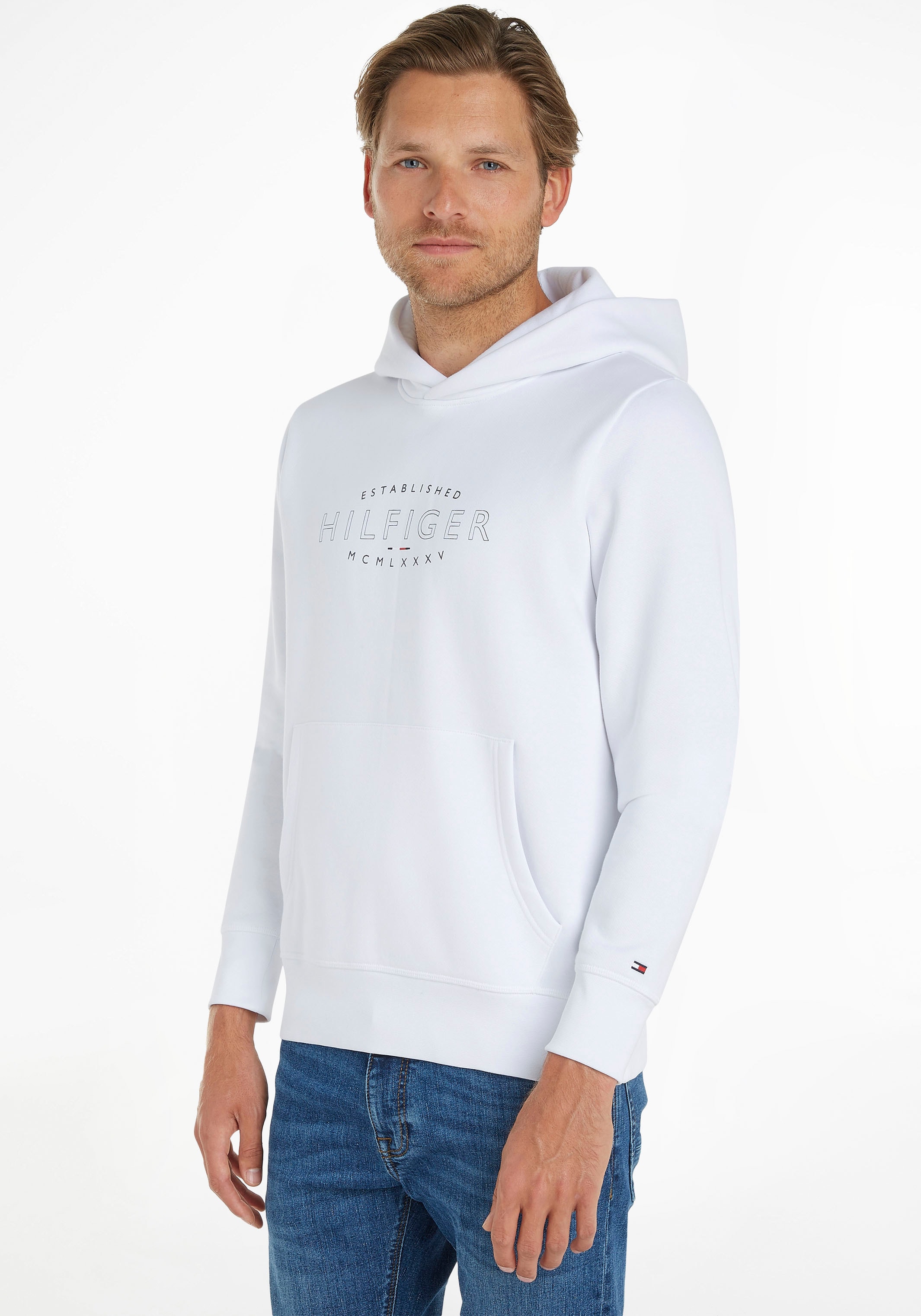 Tommy Hilfiger Kapuzensweatshirt »HILFIGER LOGO CURVE Jelmoli-Versand shoppen | HOODY« online