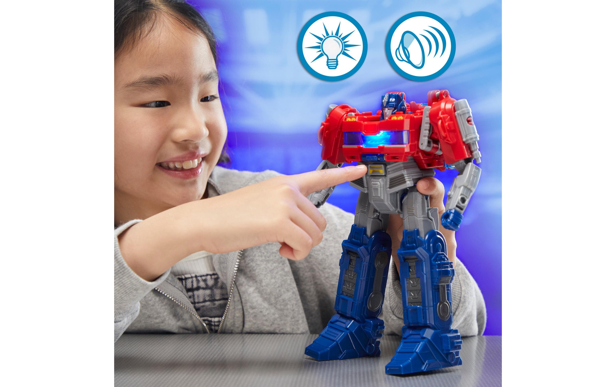 Transformers Spielfigur »Power Flip Optimus Prime«