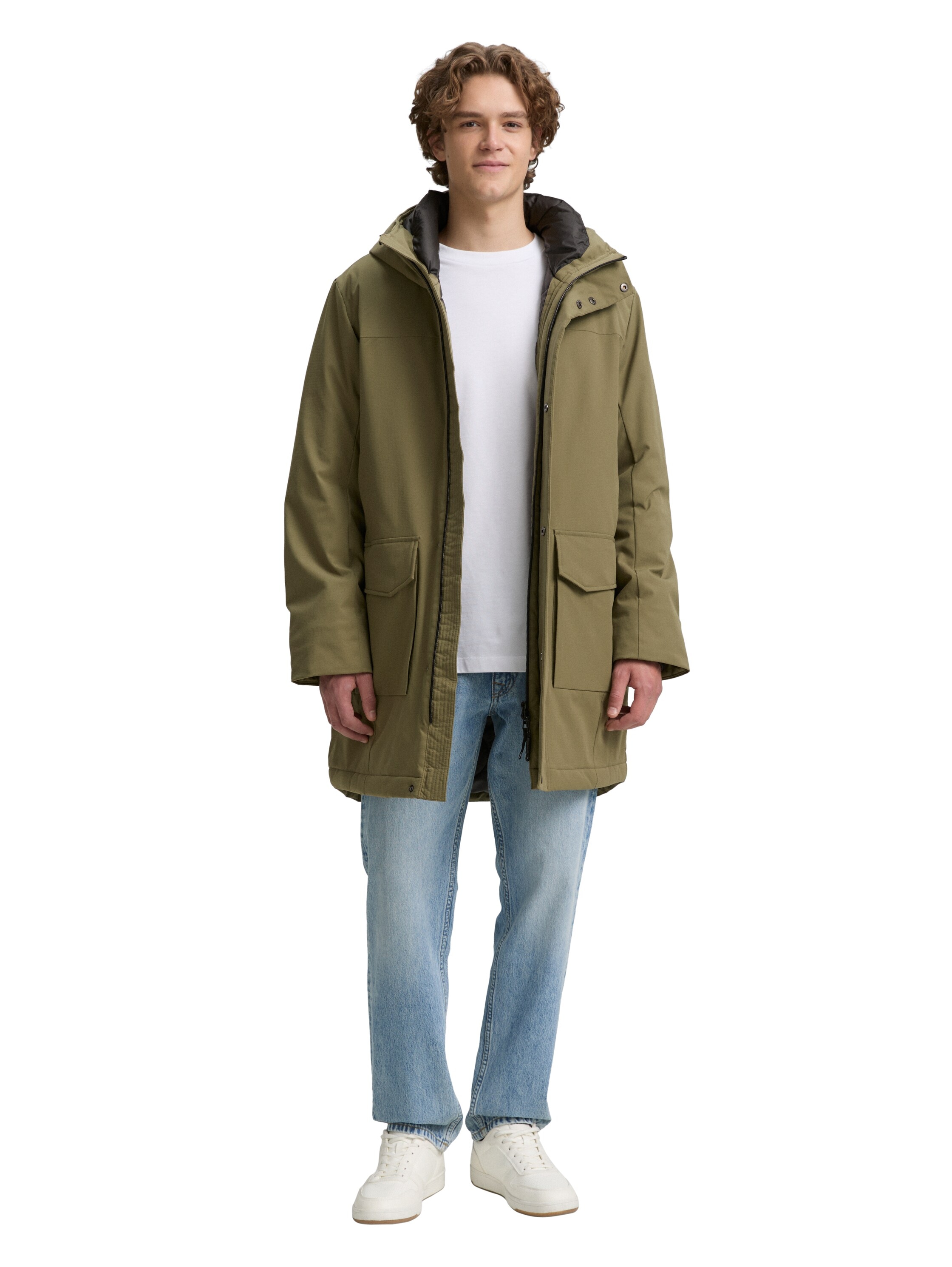 TOM TAILOR Denim Parka, mit Kapuze, mit wasserabweisender Funktion