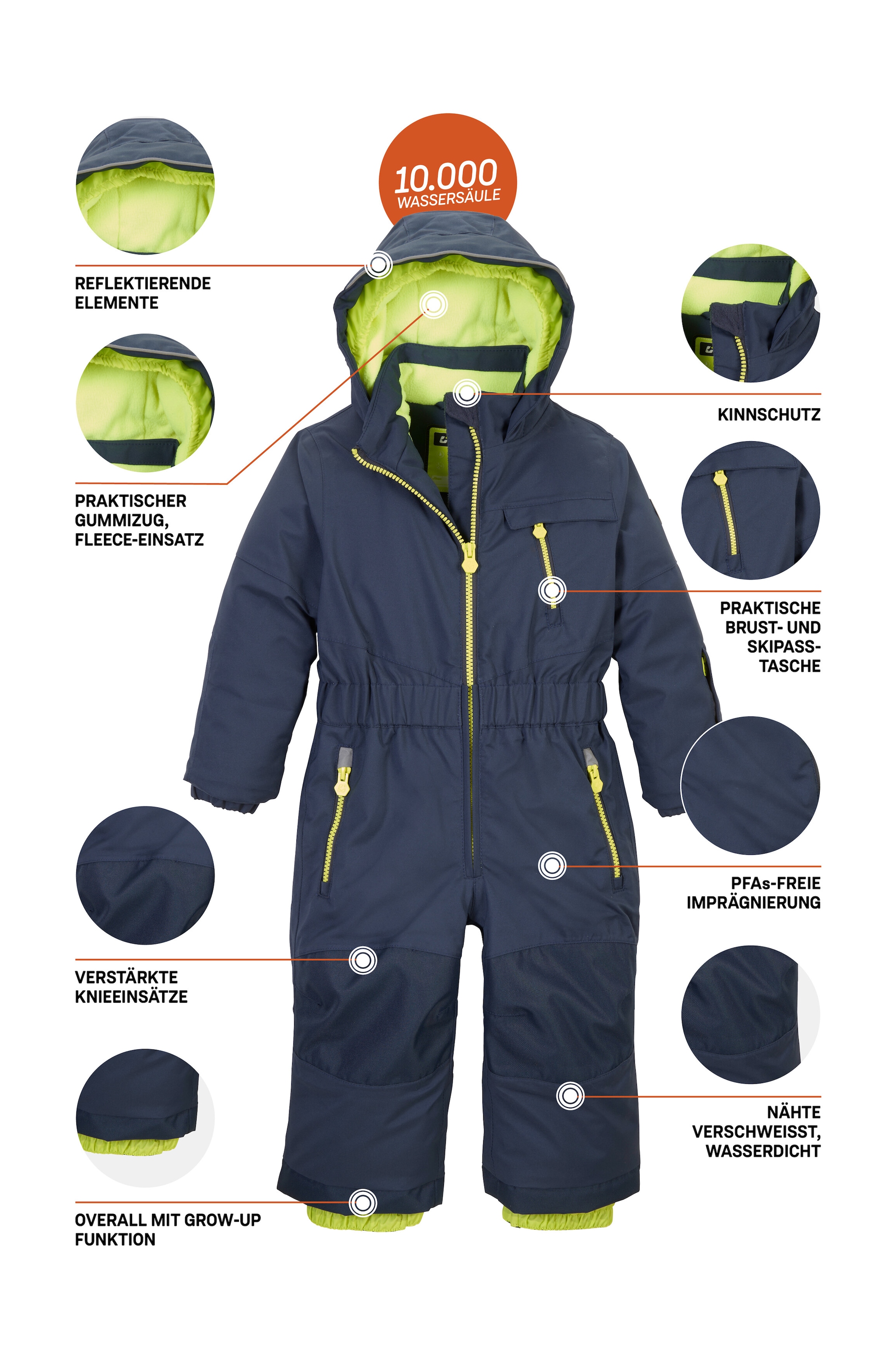 Killtec Skianzug »KW 102 MNS ONPC«, Skioverall: wind-u wasserdicht, Fleecefutter, verlängerbar