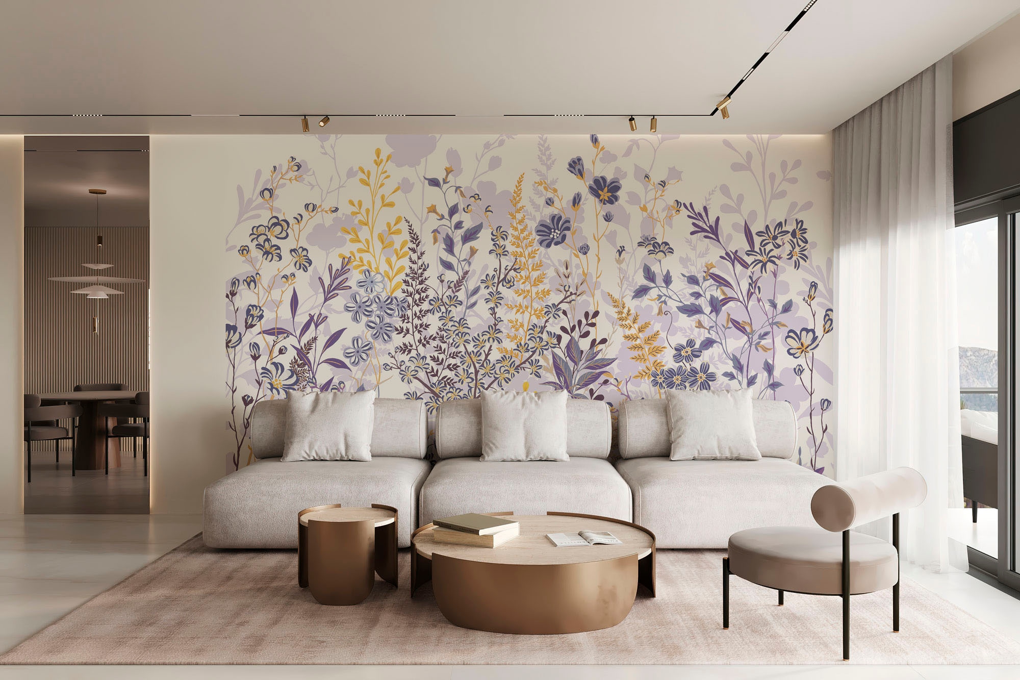 Komar Fototapete »Digitaldruck Vlies - Bloomique - Grösse 400 x 250 cm«, bedruckt, Wohnzimmer, Schlafzimmer