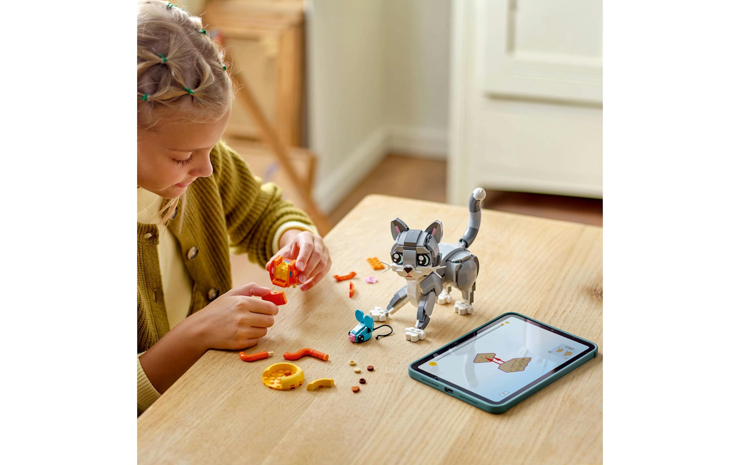 LEGO® Spielbausteine »Creator Graue Katze 31163«, (407 St.)
