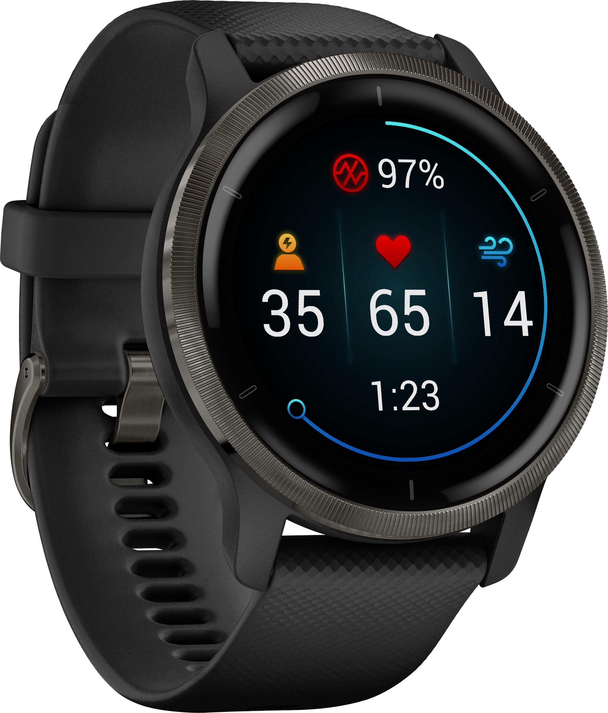 Garmin Smartwatch »Venu 2«, (3,3 cm / 1,3 Zoll), 8 GB, 25 vorinstallierten Sport-Apps