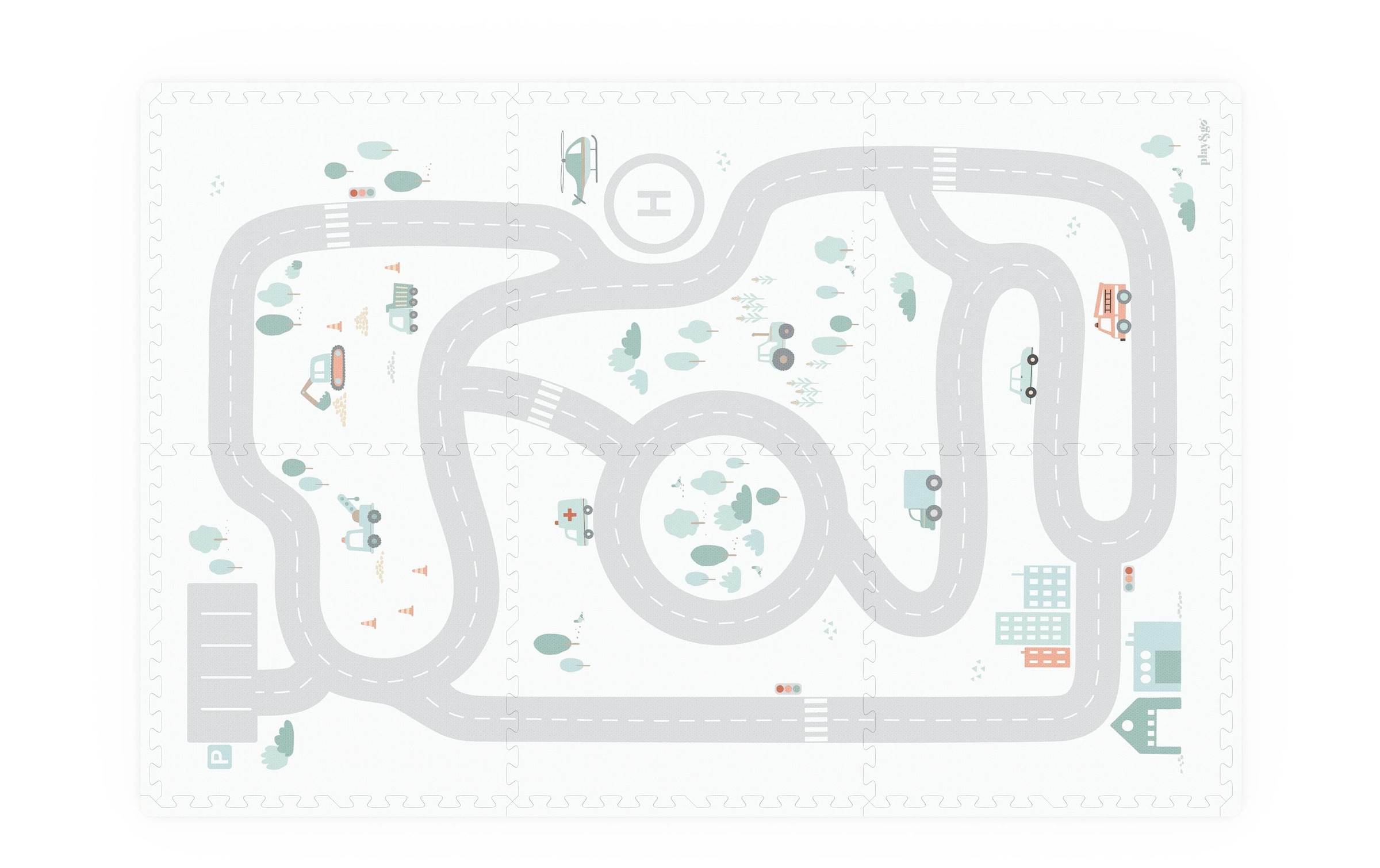 Puzzlematte »Play&Go Road 120 x 180 cm«