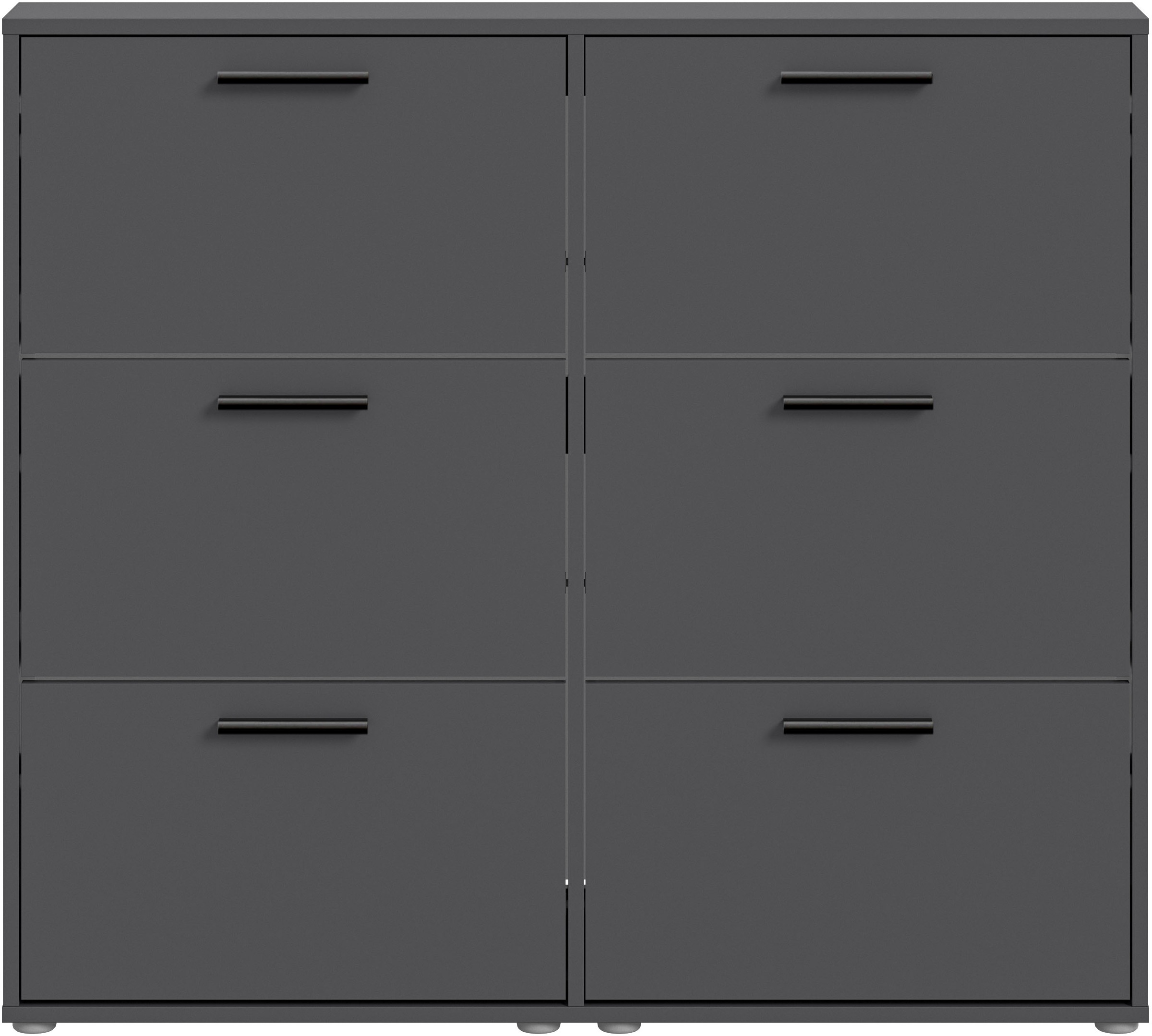 HBZ Schuhkommode »Sam Schuhkipper, Schuhschrank BxHxT 116x103x17 cm«, (1 St.), mit 6 Klappen