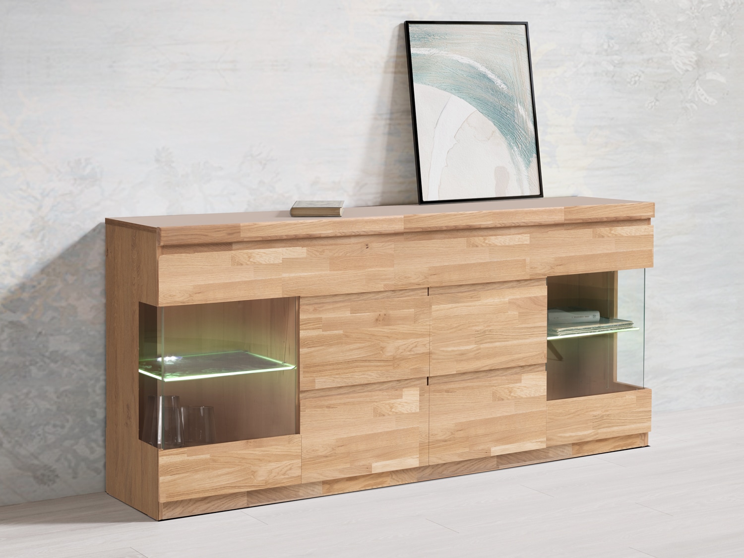 Woltra Sideboard »OSLO«, Breite ca. 180 cm, Teilmassiv online shoppen |  Jelmoli-Versand