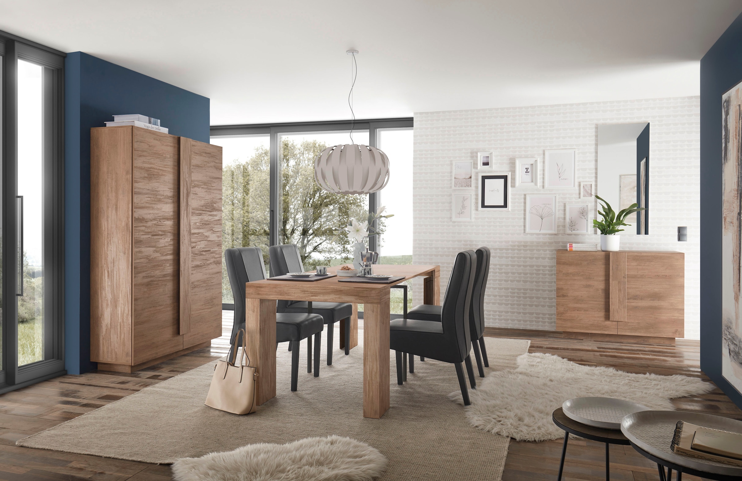 INOSIGN Mehrzweckschrank »Jupiter, Höhe 193 cm, Stauraumschrank 2 Türen - Soft Closing,«, Highboard, moderne Griffblende, FSC®, cleveres Stauraumkonzept