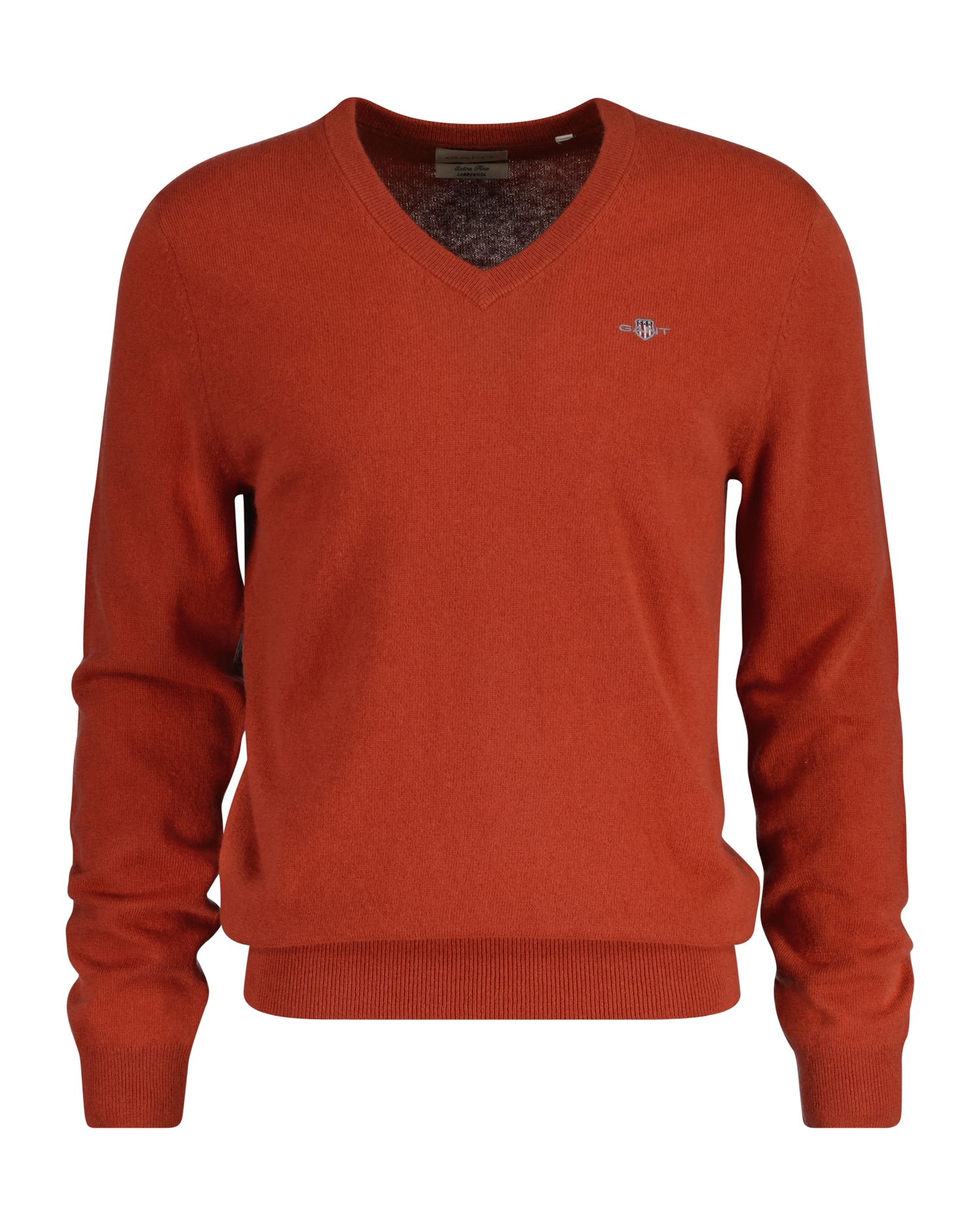 V-Ausschnitt-Pullover »EXTRAFINE LAMBSWOOL V-NECK«, mit Logostickerei