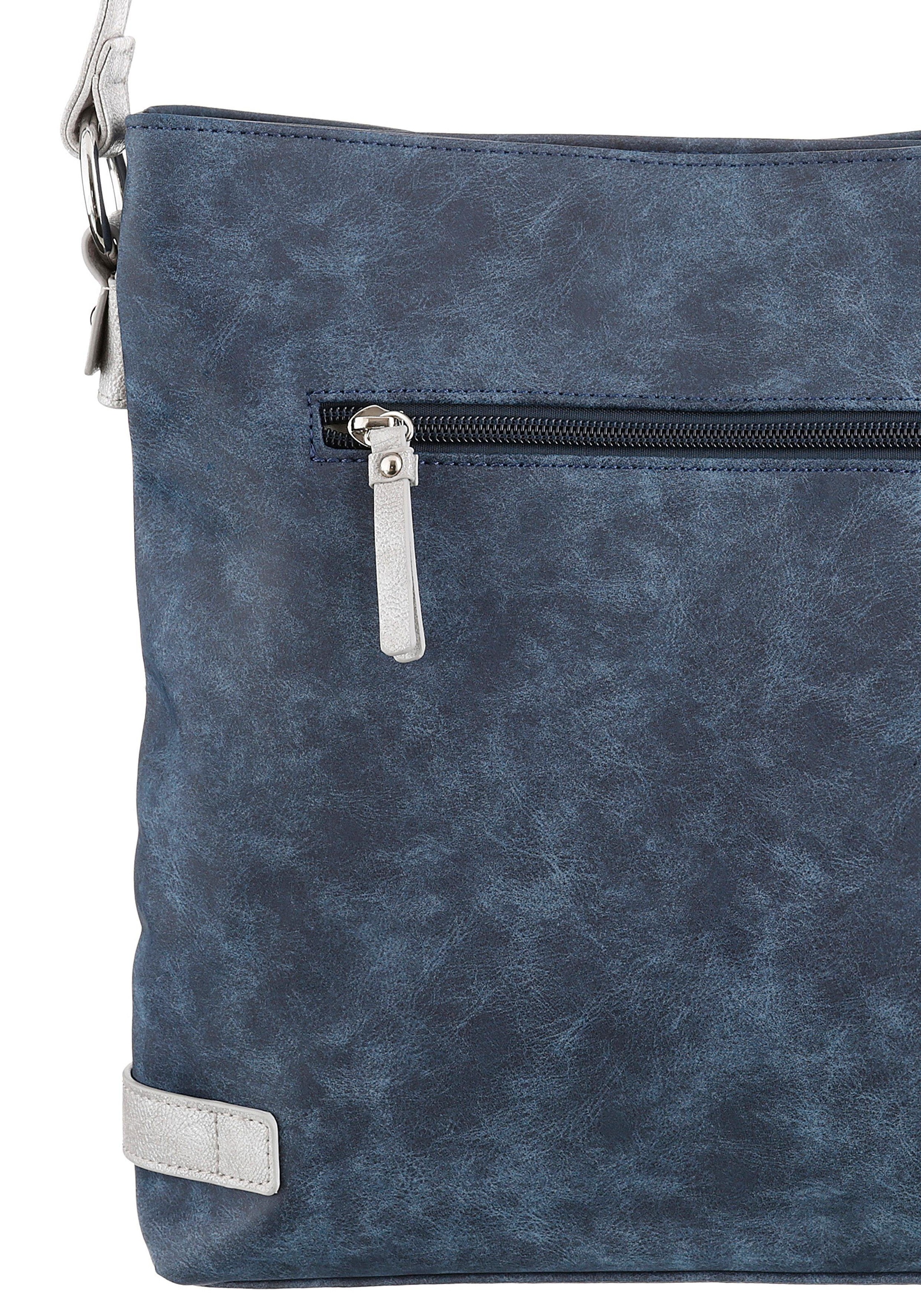 Rieker Umhängetasche, Schultertasche, Damen-Tasche mit praktischem Reissverschluss-Rückfach