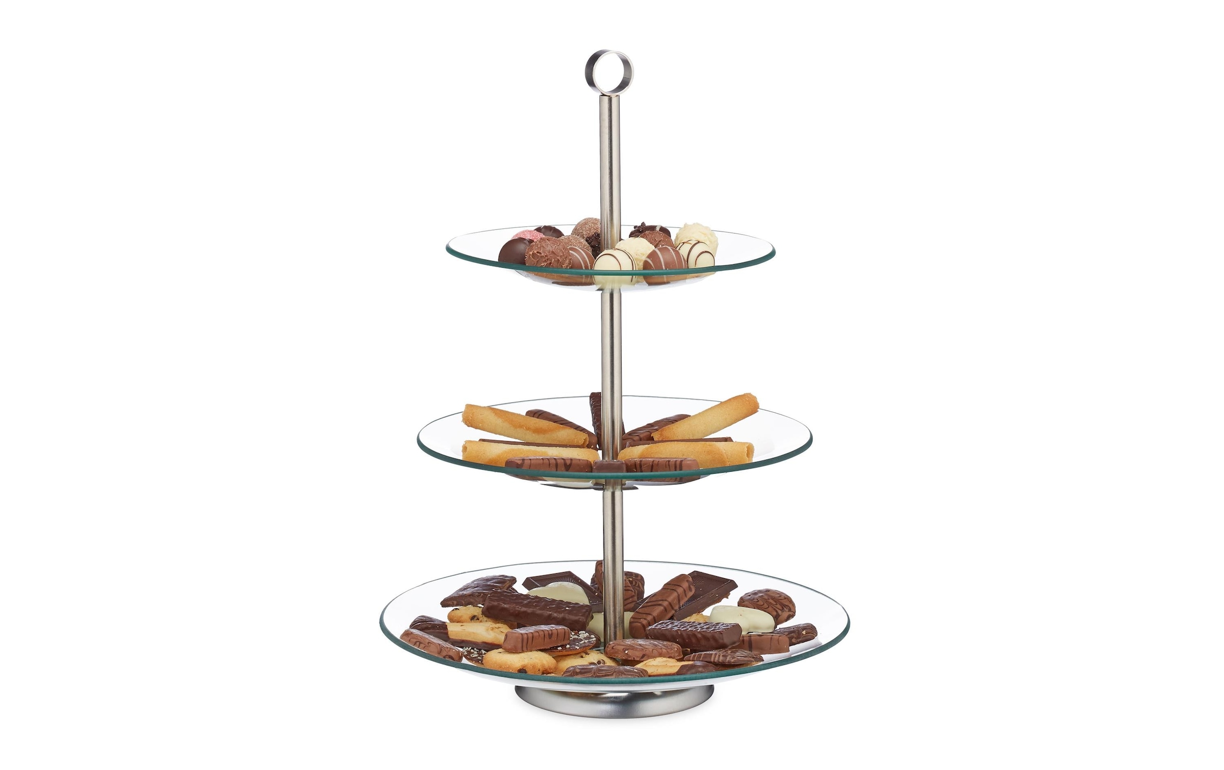 relaxdays Etagere »rund 3-stufig«